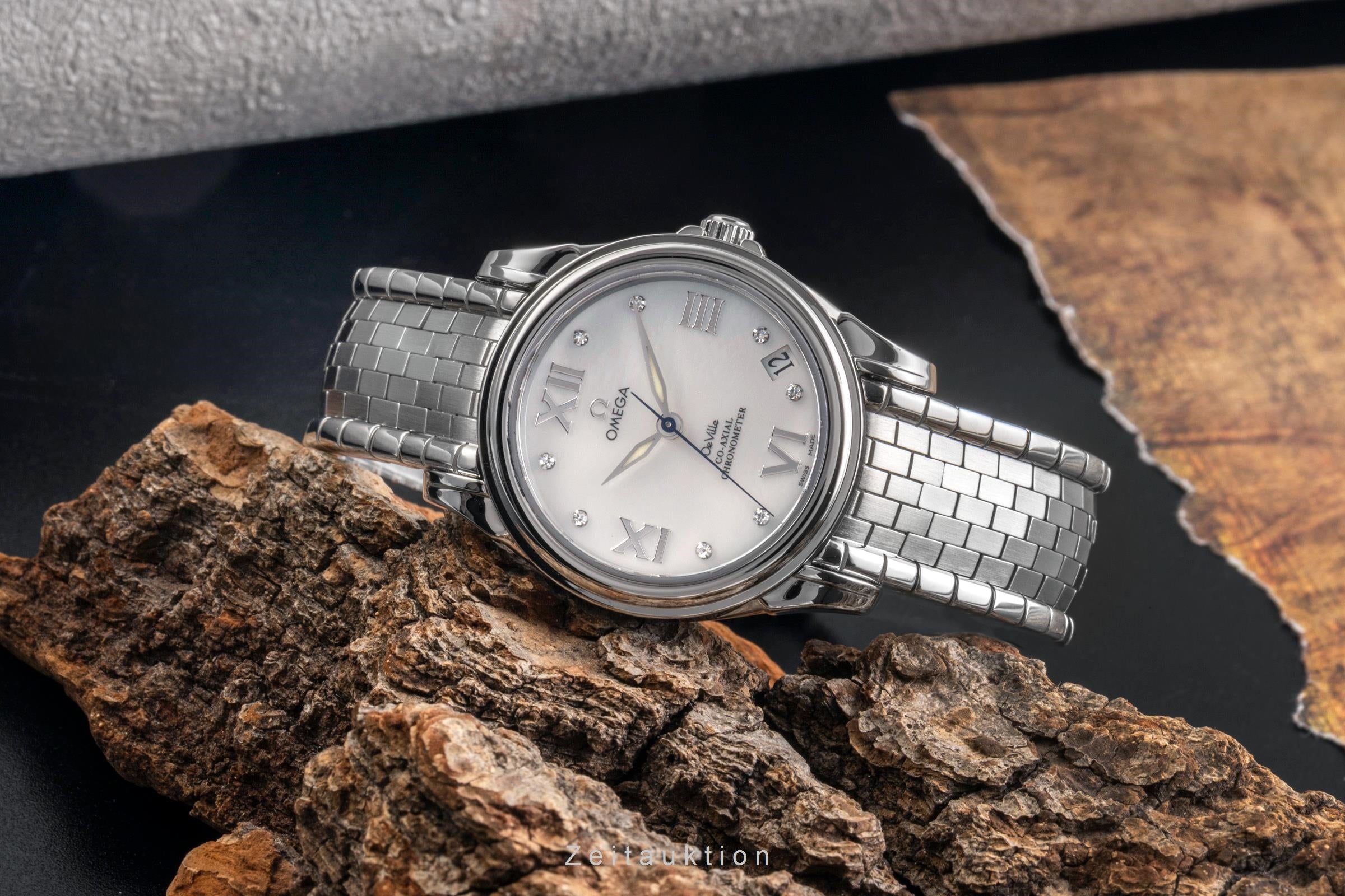 Omega De Ville Stahl Automatik MOP Dial Damenuhr Ref. 4581.75.00 Papiere 2006 [2503155]