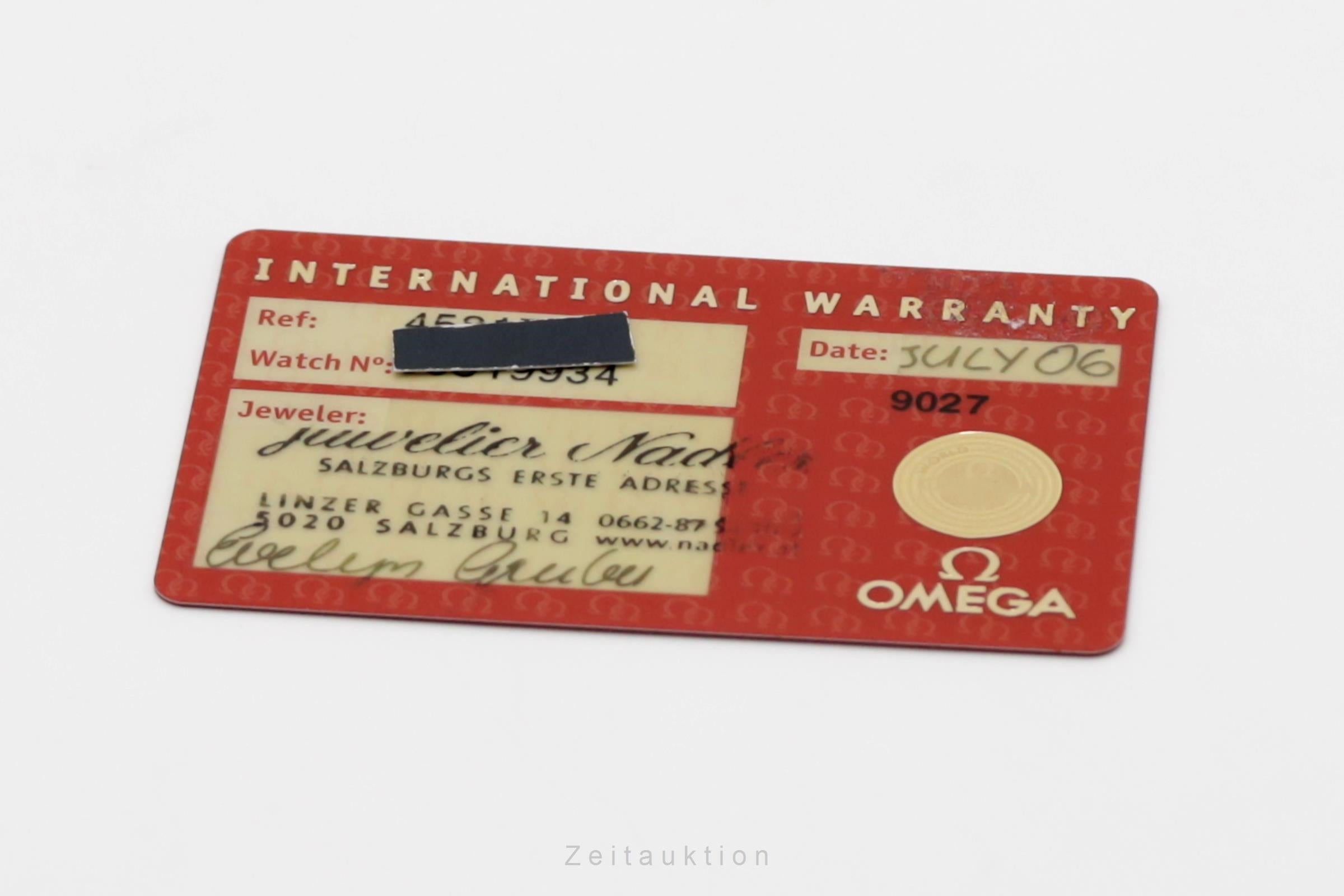 Omega De Ville Stahl Automatik MOP Dial Damenuhr Ref. 4581.75.00 Papiere 2006 [2503155]