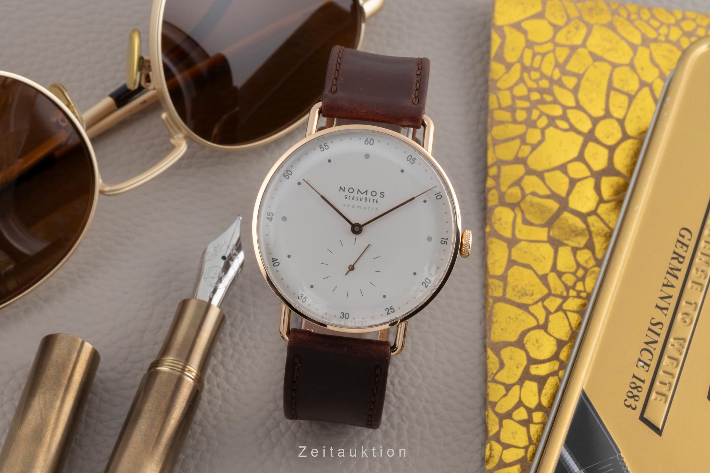 Nomos Neomatik 18 ct red gold automatic men's watch 1180 LP: 8400EUR  [2503172]