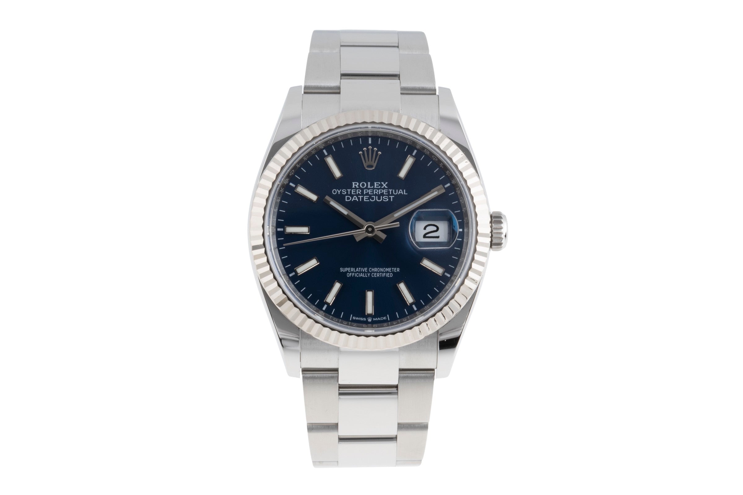 Rolex Datejust acier / or blanc automatique montre pour hommes 126234  [2503176]