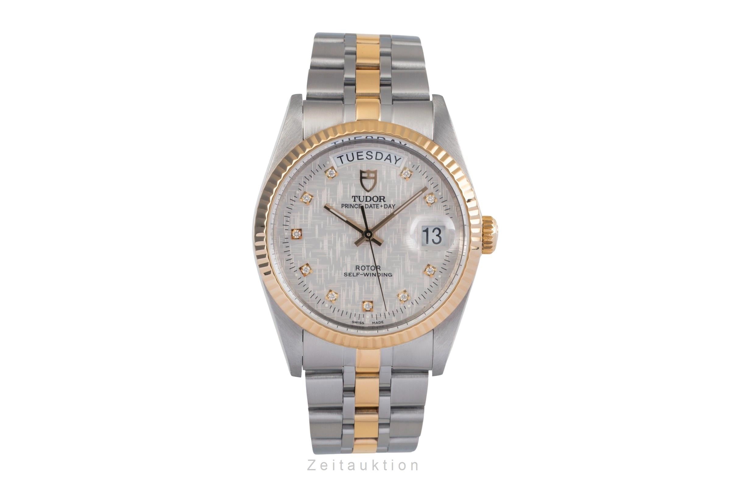 Tudor Date-Day steel / gold automatic men's watch 76213  [2503179]
