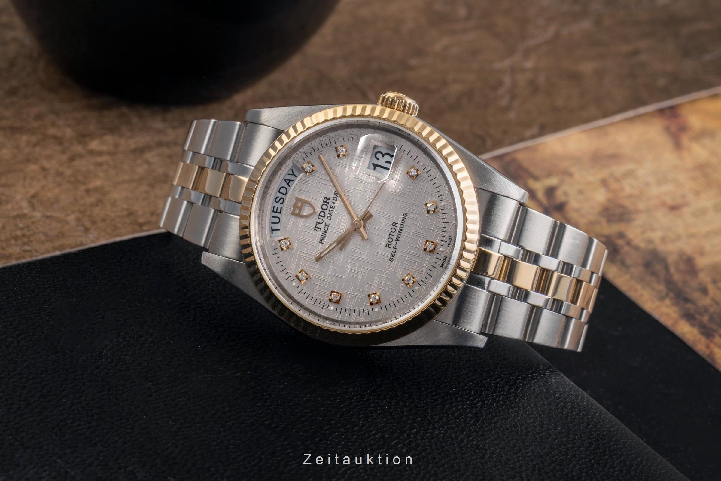 Tudor Date-Day steel / gold automatic men's watch 76213  [2503179]