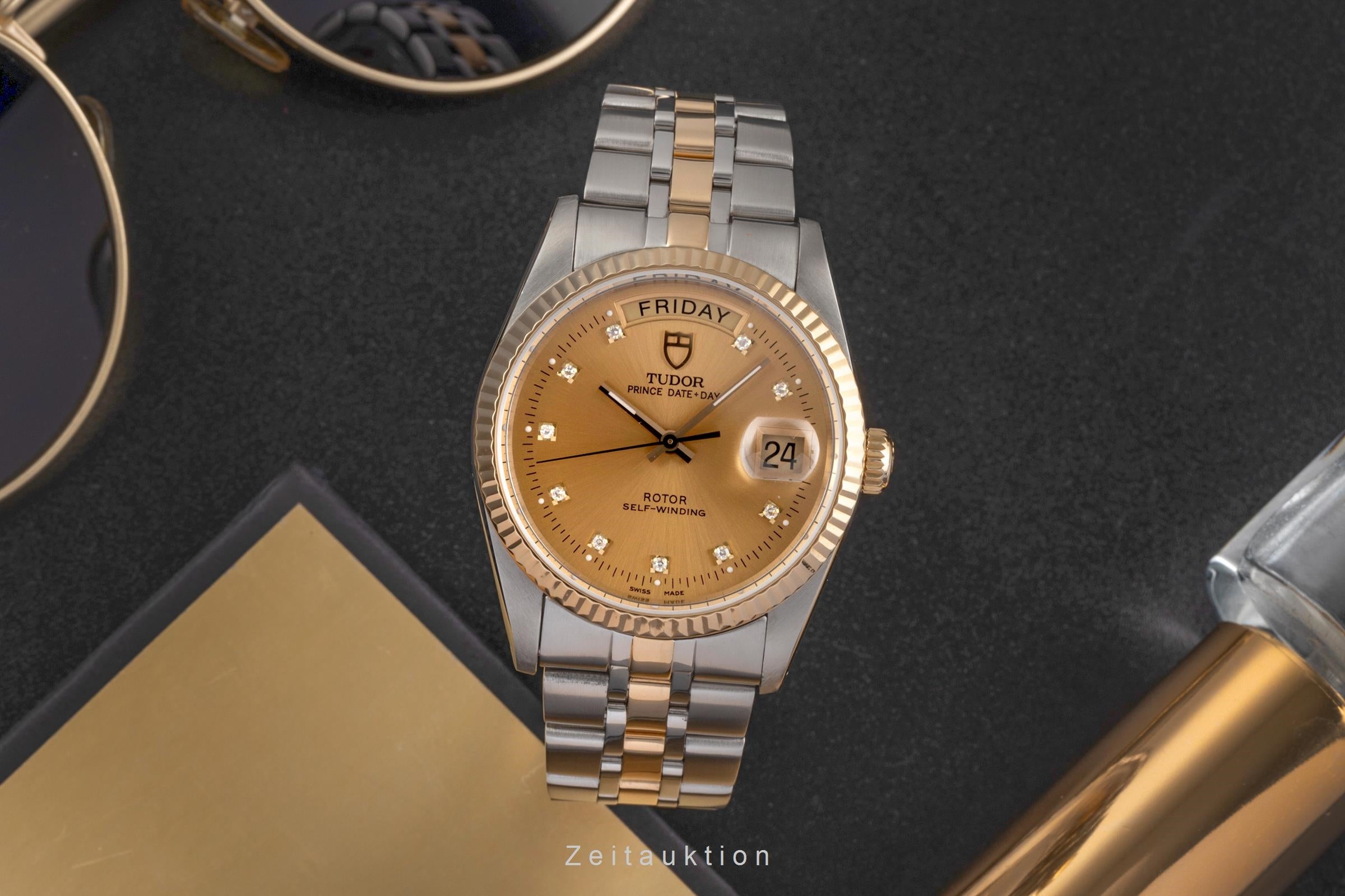 Tudor Date-Day acier / or  automatique montre pour hommes 76213  [2503180]