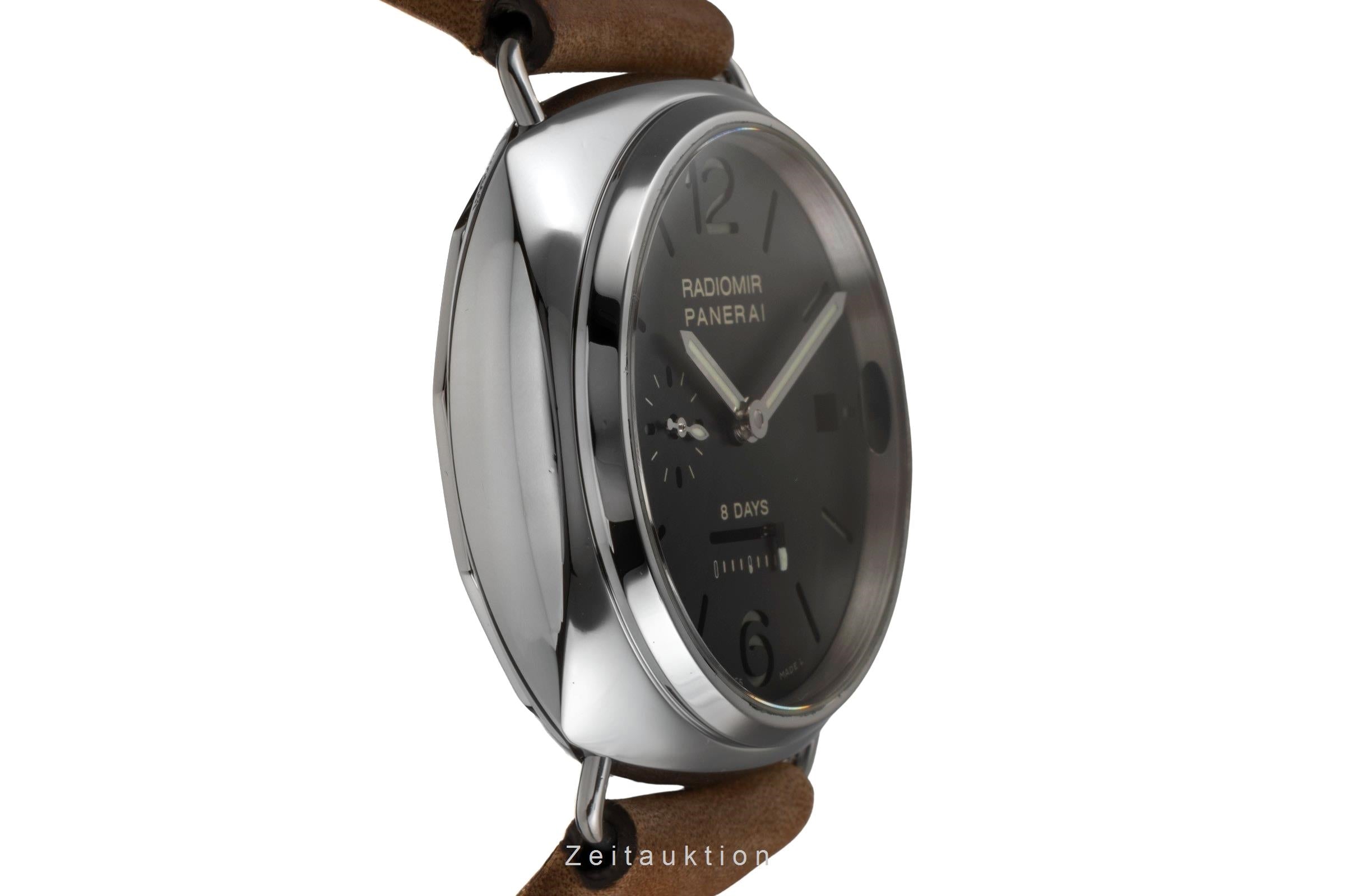 Panerai Radiomir 8 Days Handaufzug Edelstahl Herrenuhr Ref. PAM00268 B&P 2008 [2503192]