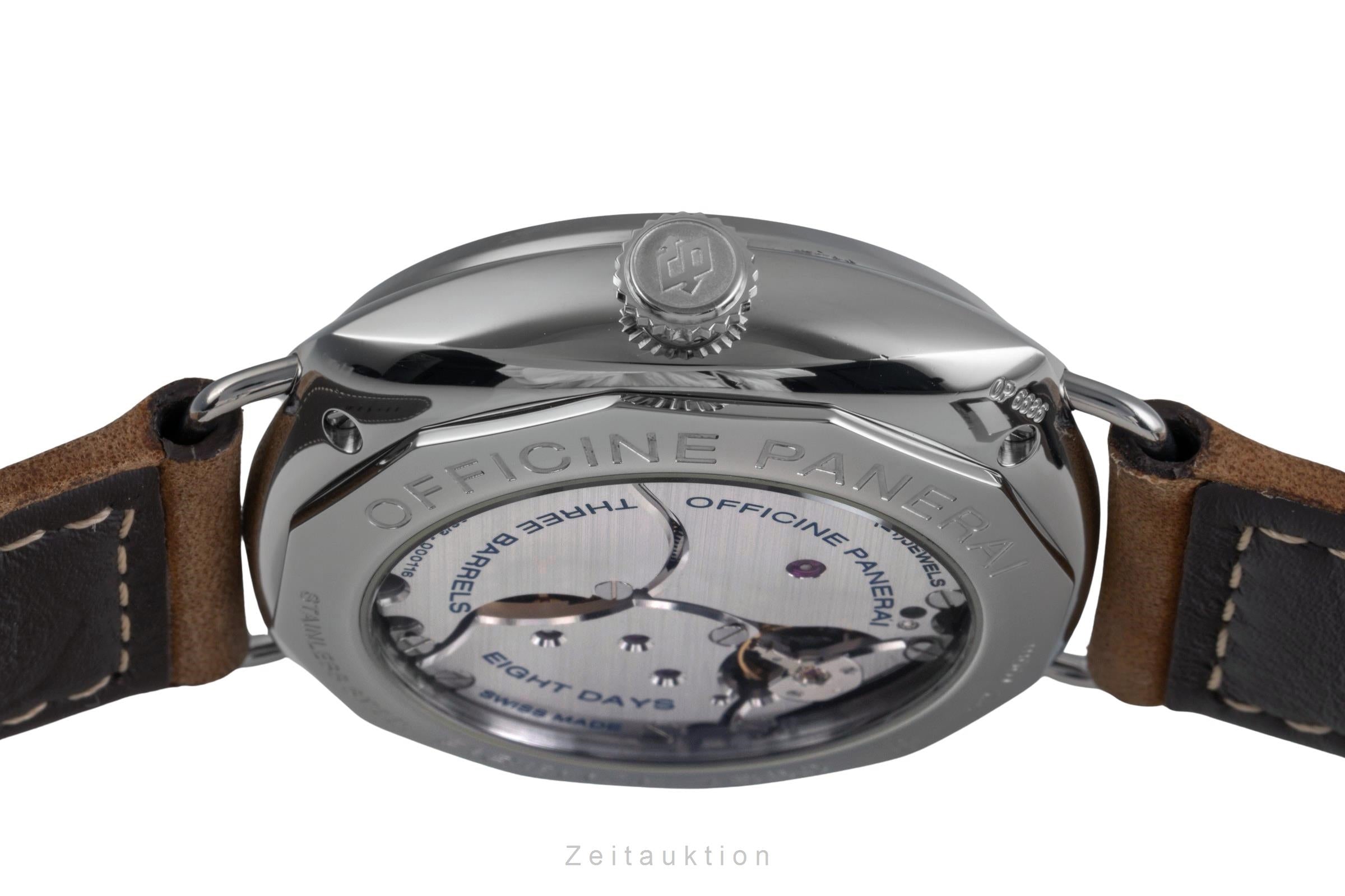 Panerai Radiomir 8 Days Handaufzug Edelstahl Herrenuhr Ref. PAM00268 B&P 2008 [2503192]