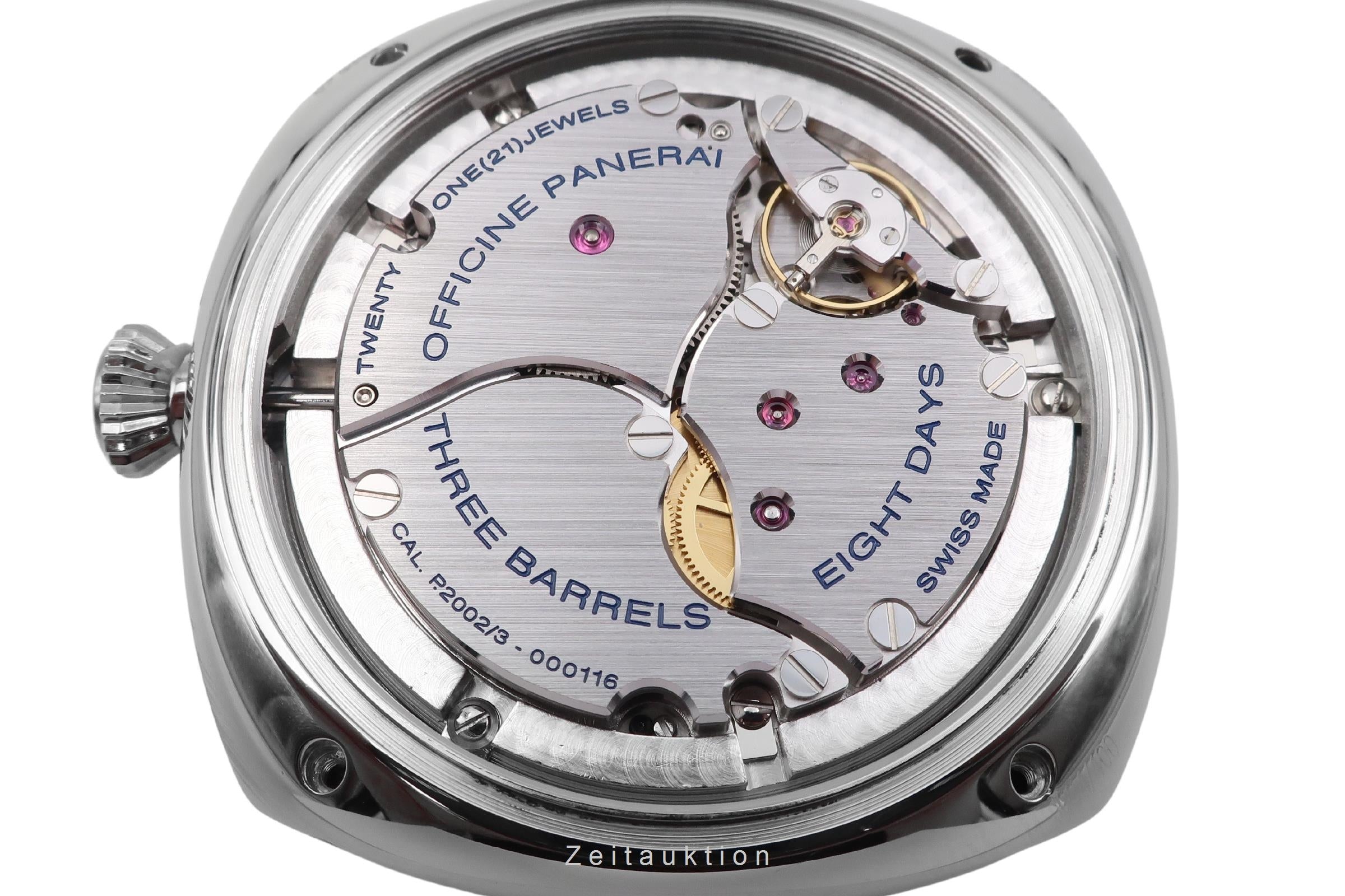 Panerai Radiomir 8 Days Handaufzug Edelstahl Herrenuhr Ref. PAM00268 B&P 2008 [2503192]