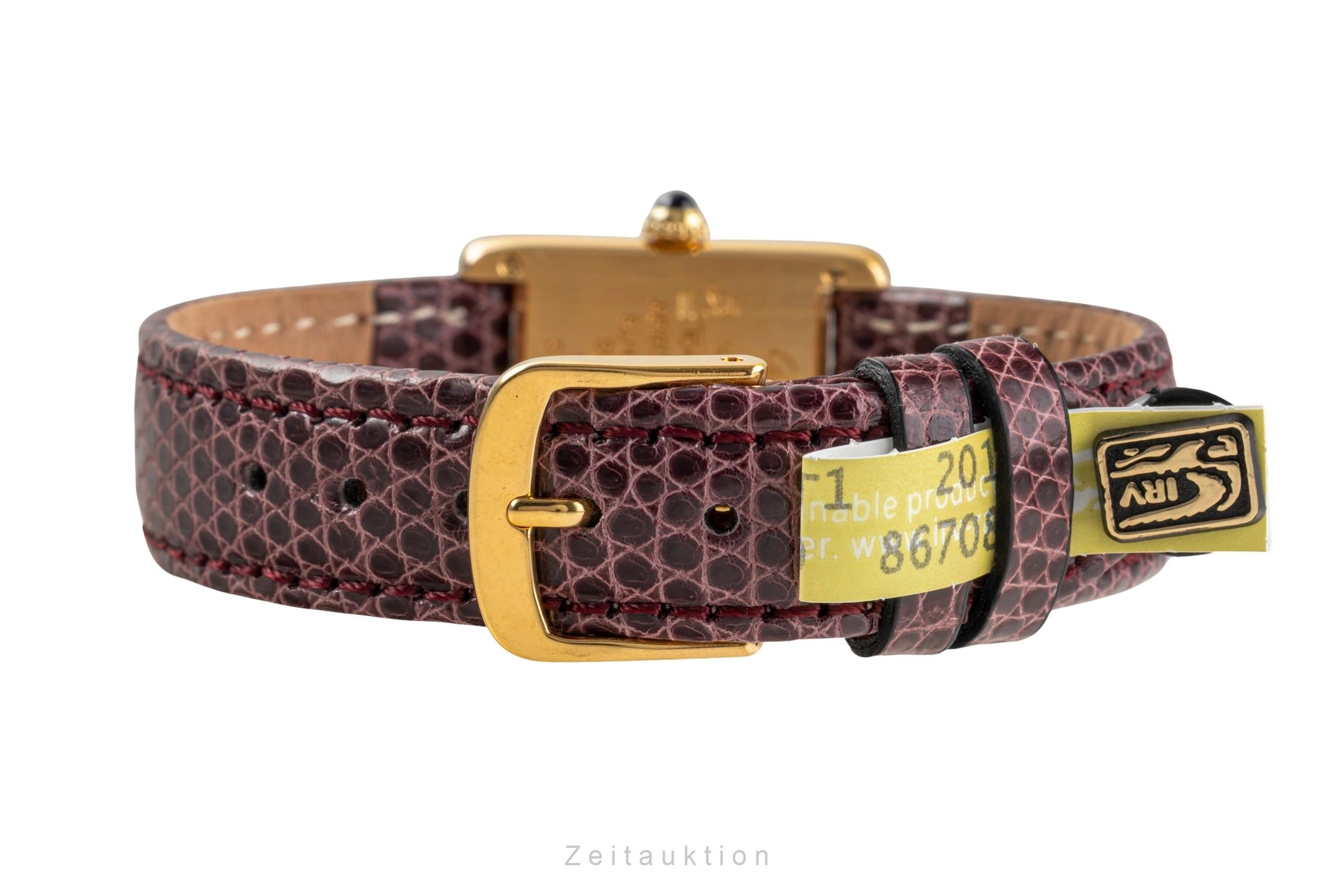 Cartier Tank plata banada en oro cuarzo reloj para damas  5057001  [2503193]