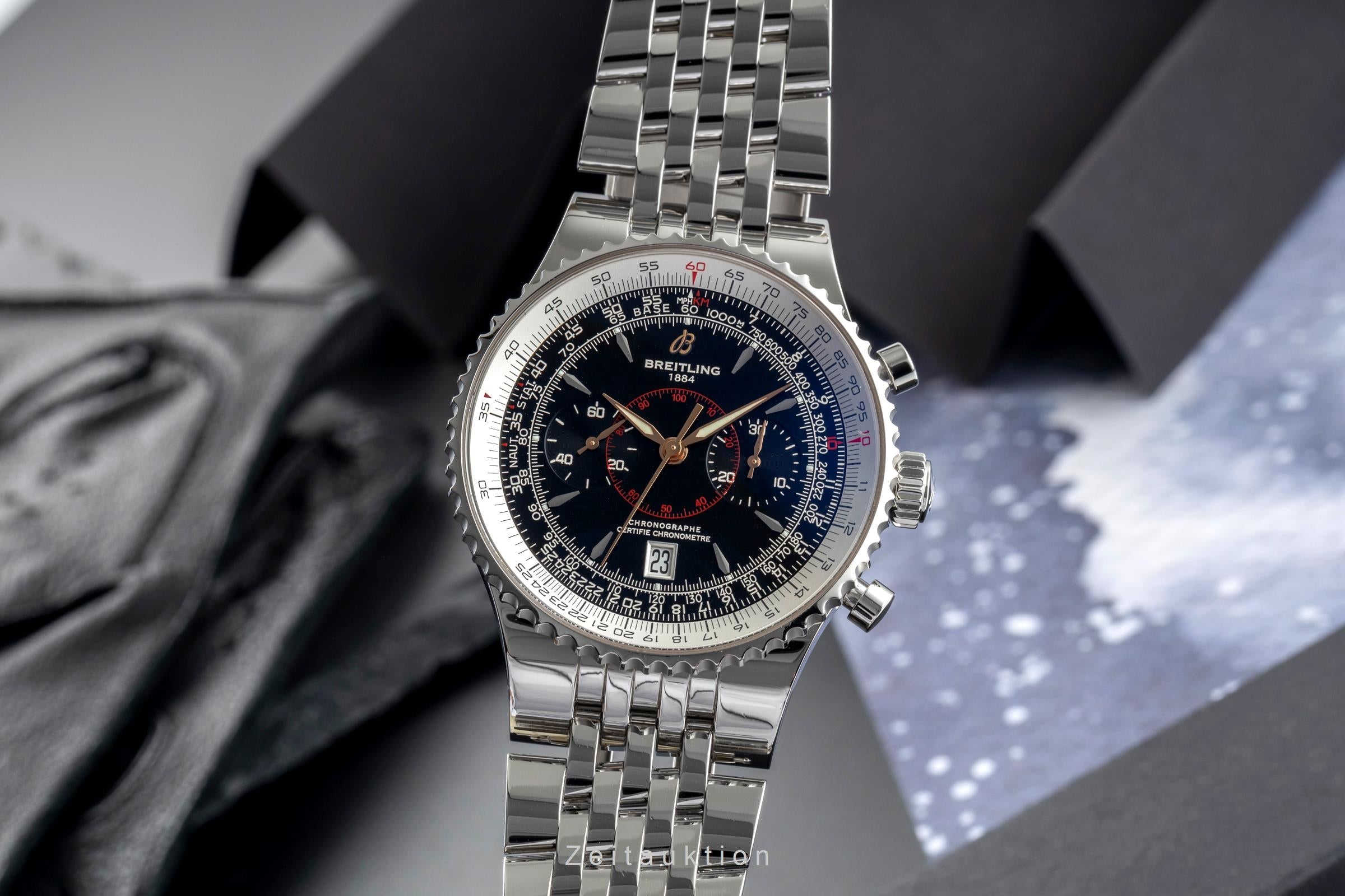 Breitling Montbrillant chronograph steel automatic Kal. B23 Ref