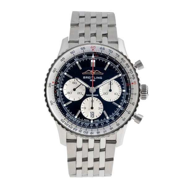 Breitling Navitimer 01 chronographe acier automatique montre pour hommes AB0138211B1P1 LP: 9650EUR  [2503202]