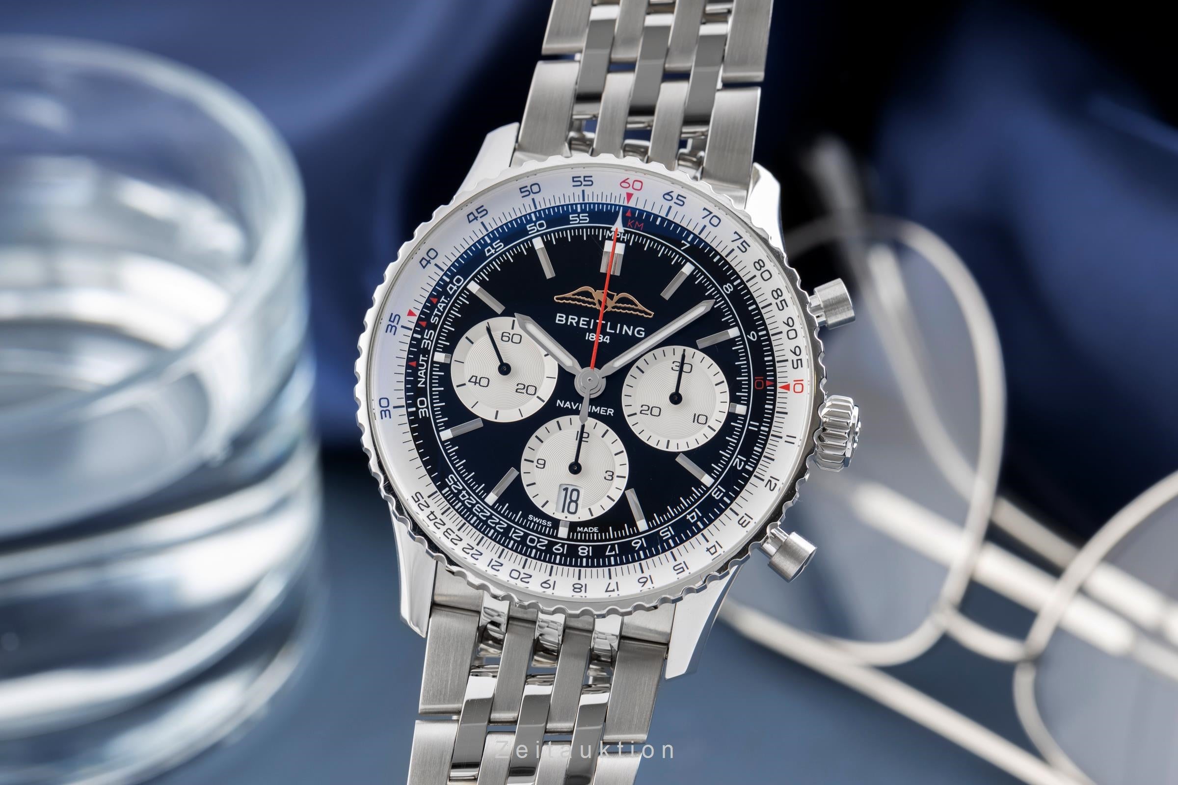 Breitling Navitimer 01 chronographe acier automatique montre pour hommes AB0138211B1P1 LP: 9650EUR  [2503202]