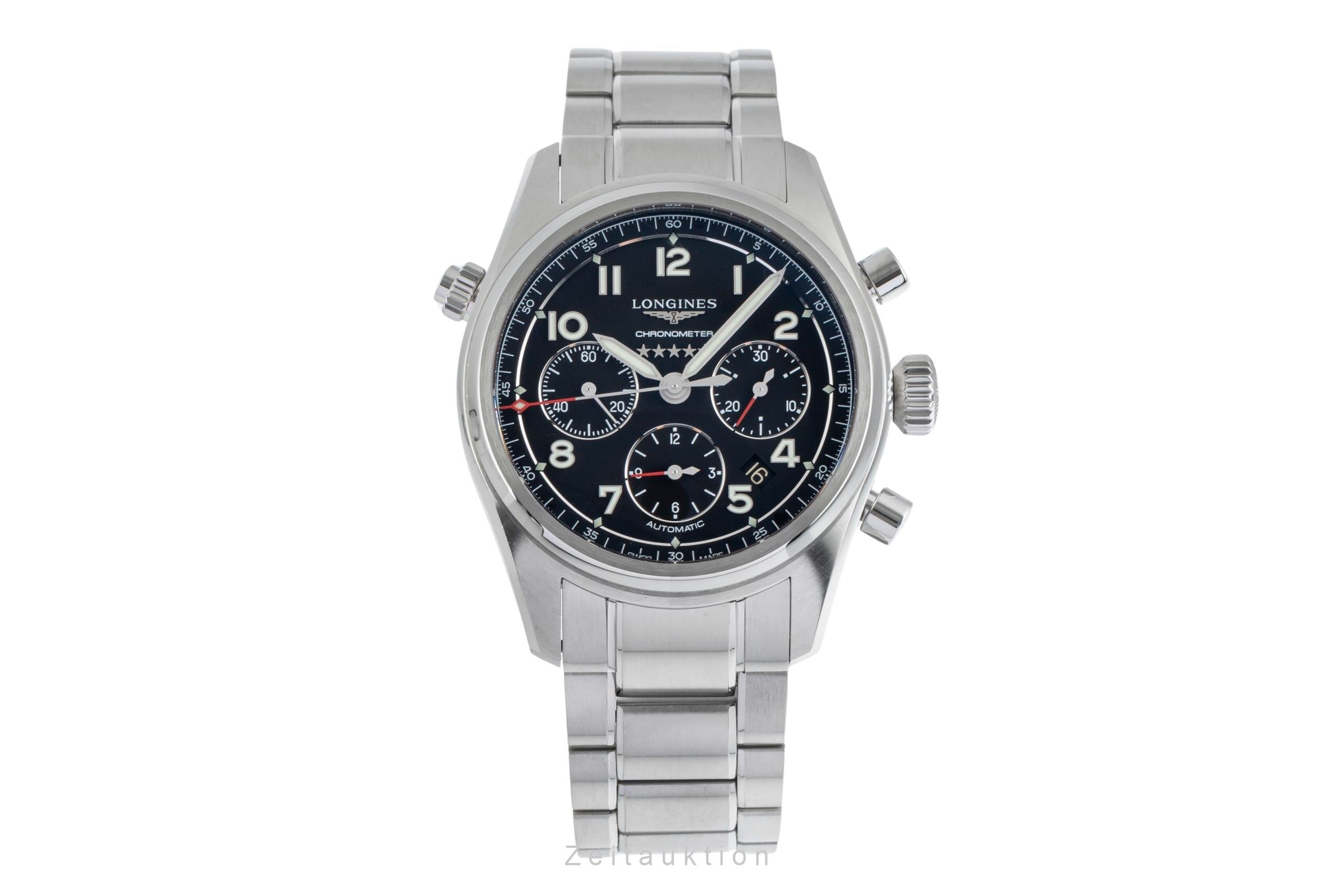 Longines Spirit chronographe acier automatique montre pour hommes L3.820.4.53.6  [2503207]