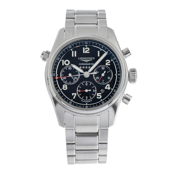 Longines Spirit chronographe acier automatique montre pour hommes L3.820.4.53.6  [2503207]