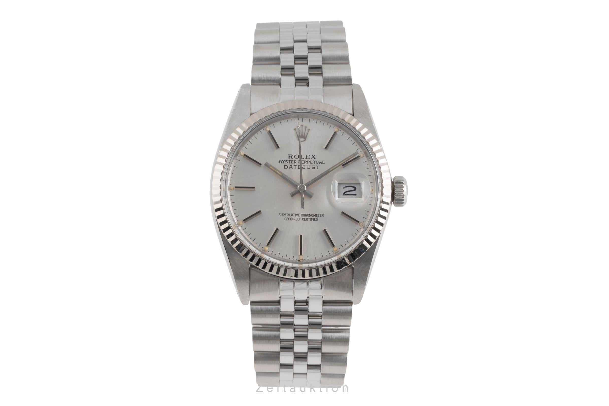 Rolex Datejust steel / white gold automatic men's watch 16014  [2503209]