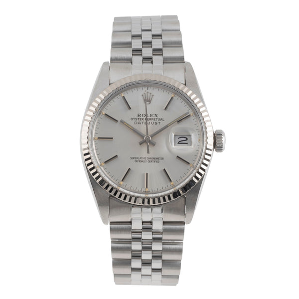 Rolex Datejust steel / white gold automatic men's watch 16014  [2503209]