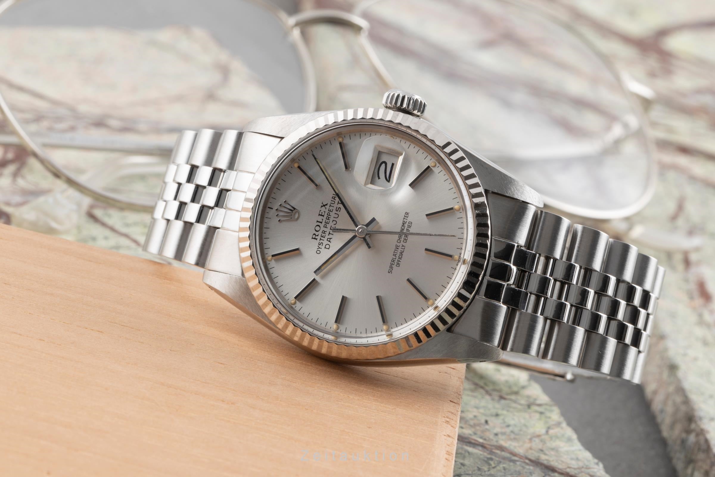 Rolex Datejust steel / white gold automatic men's watch 16014  [2503209]