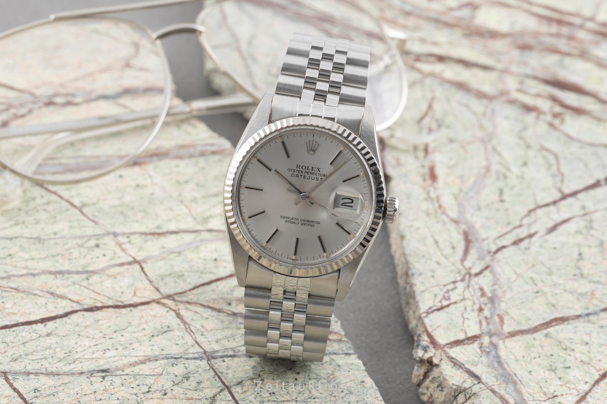 Rolex Datejust steel / white gold automatic men's watch 16014  [2503209]
