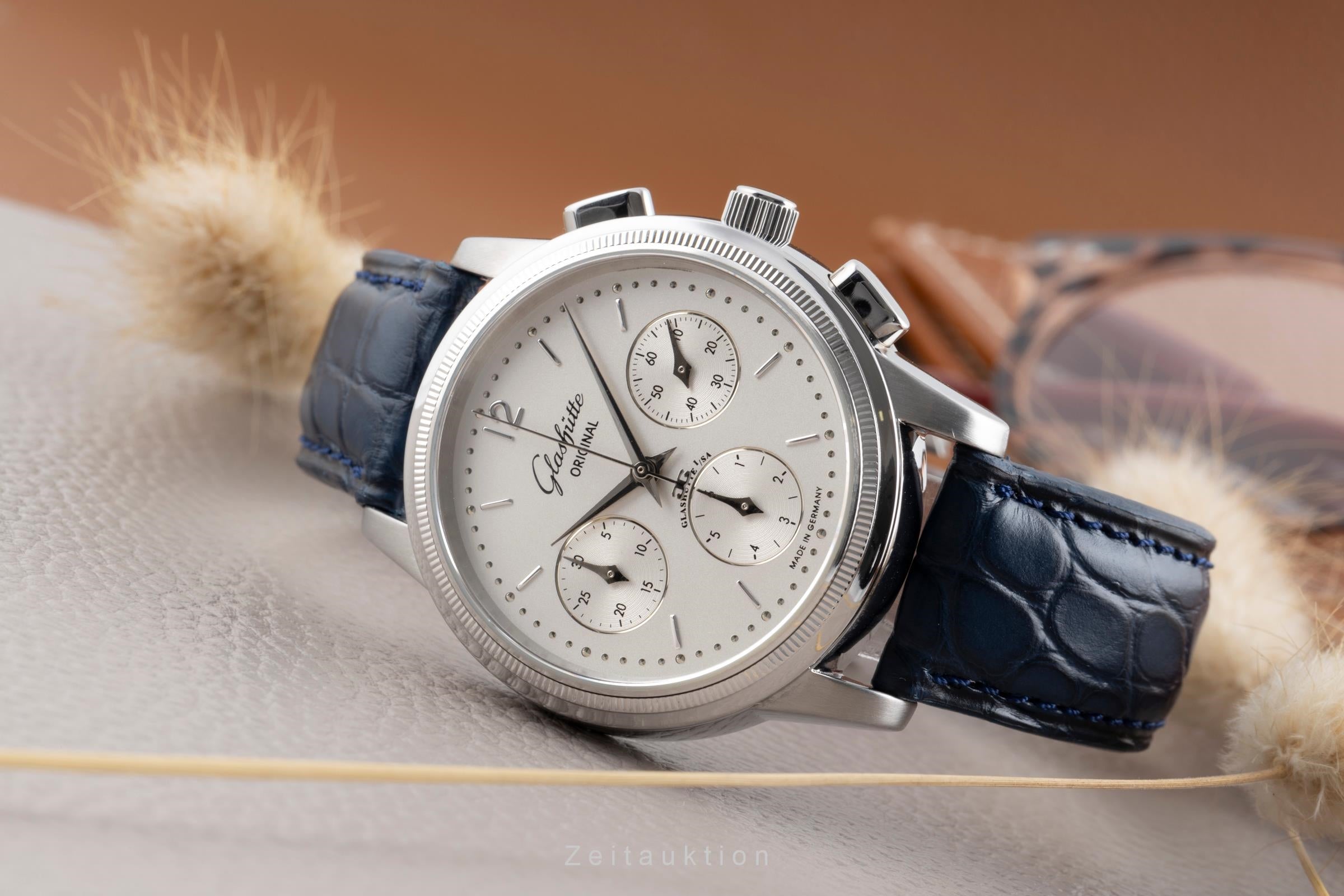 Glashütte Senator cronografo acciaio automatismo orologio da uomo 39-31-03-03-04  [2503221]