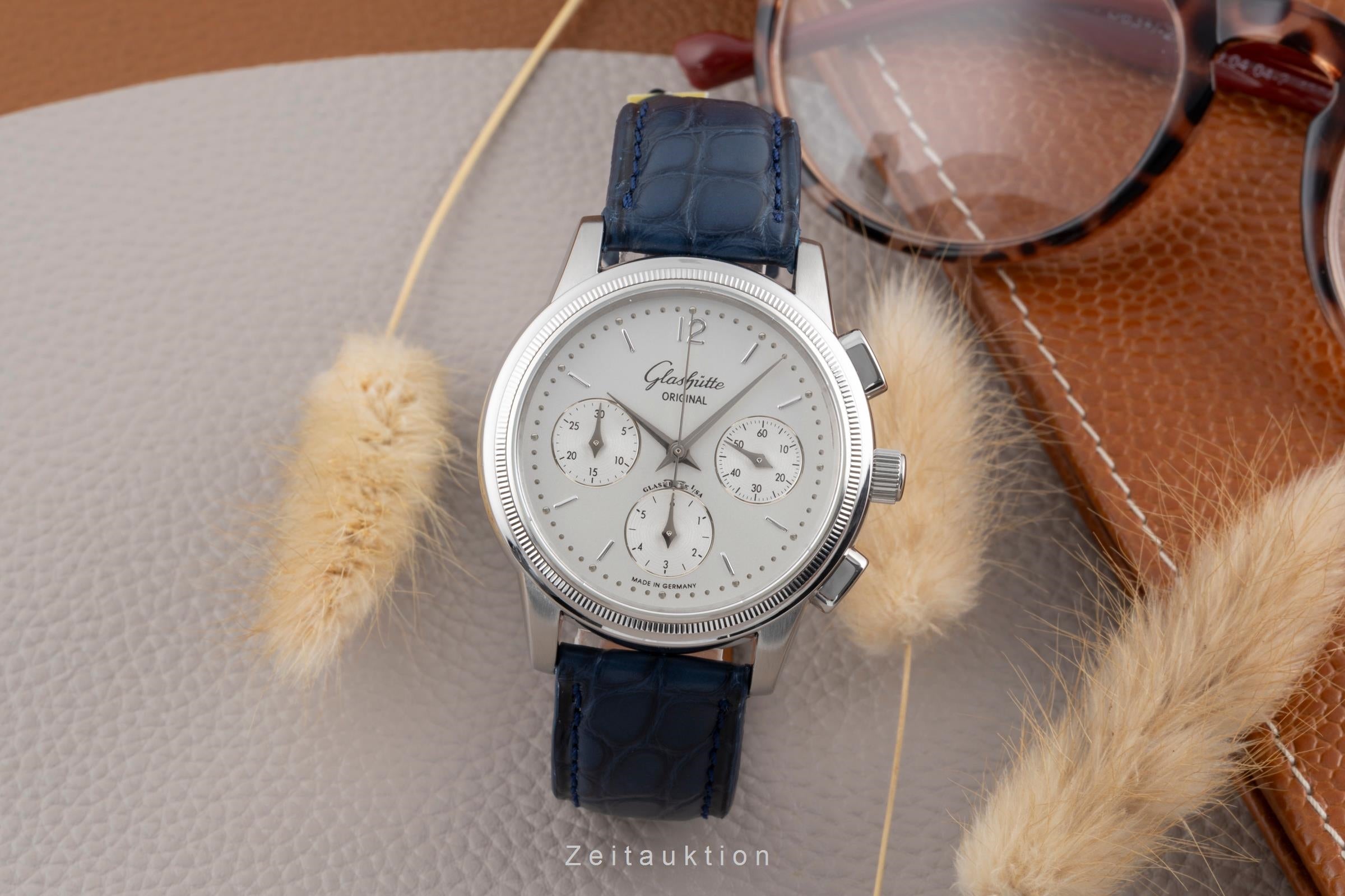 Glashütte Senator cronografo acciaio automatismo orologio da uomo 39-31-03-03-04  [2503221]