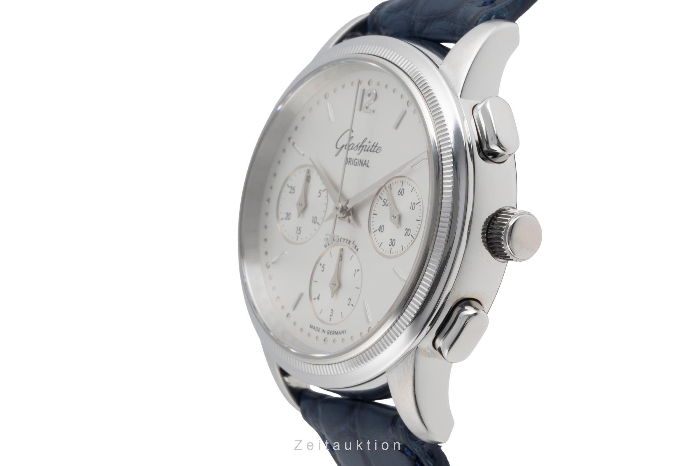 Glashütte Senator cronografo acciaio automatismo orologio da uomo 39-31-03-03-04  [2503221]