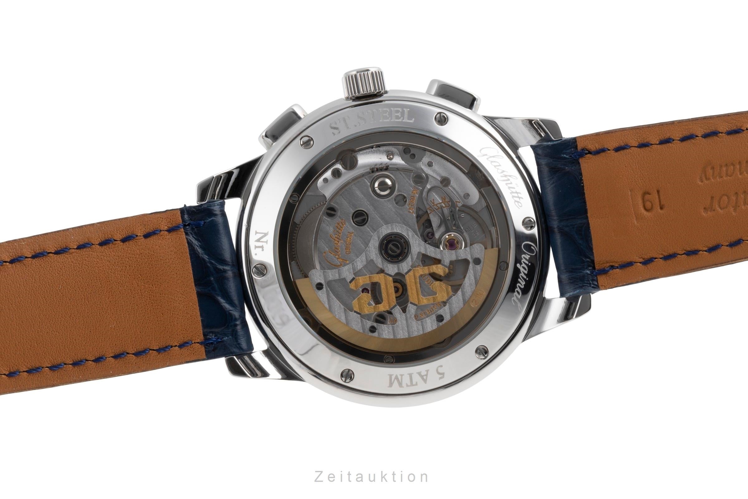 Glashütte Senator cronografo acciaio automatismo orologio da uomo 39-31-03-03-04  [2503221]