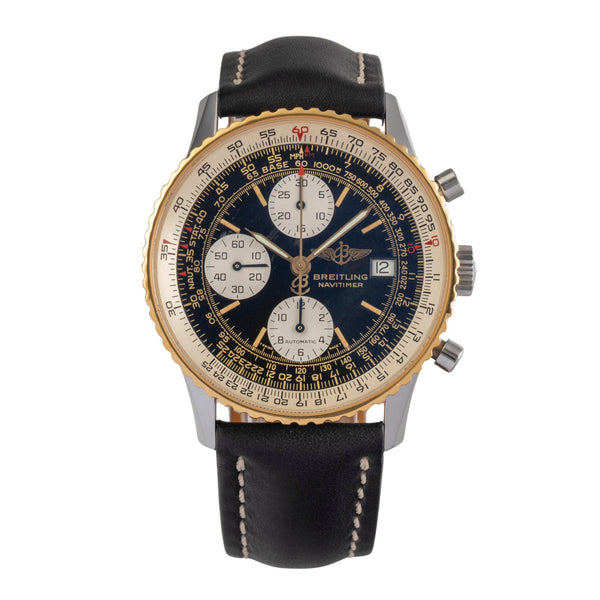 Breitling Old Navitimer Chronograph Stahl / Gold Automatik Ref 81610 Papers 1993 [2503228]