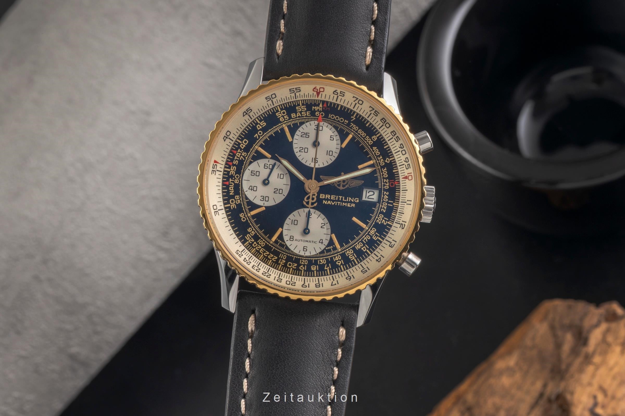 Breitling Old Navitimer Chronograph Stahl / Gold Automatik Ref 81610 Papers 1993 [2503228]