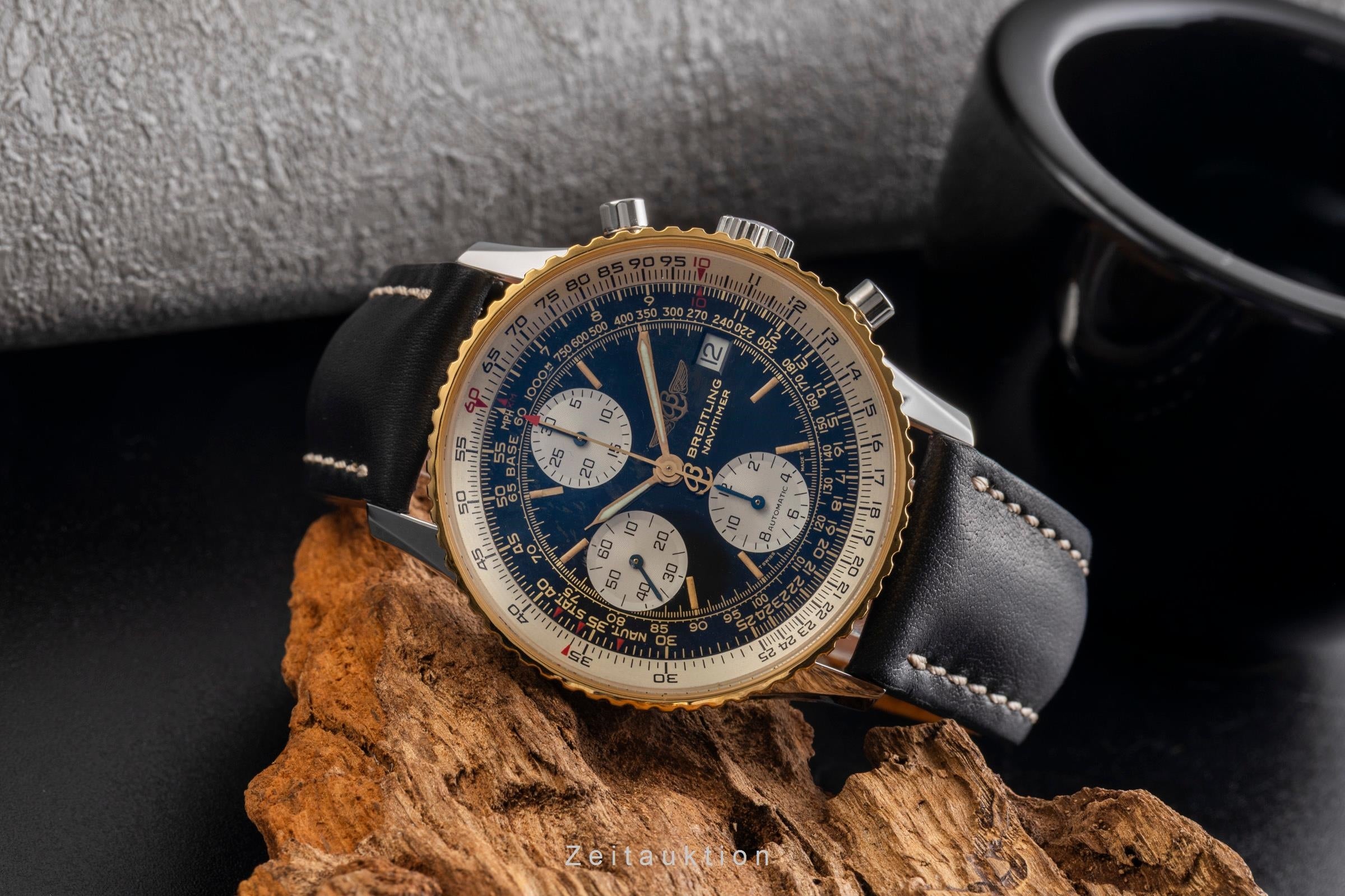 Breitling Old Navitimer Chronograph Stahl / Gold Automatik Ref 81610 Papers 1993 [2503228]
