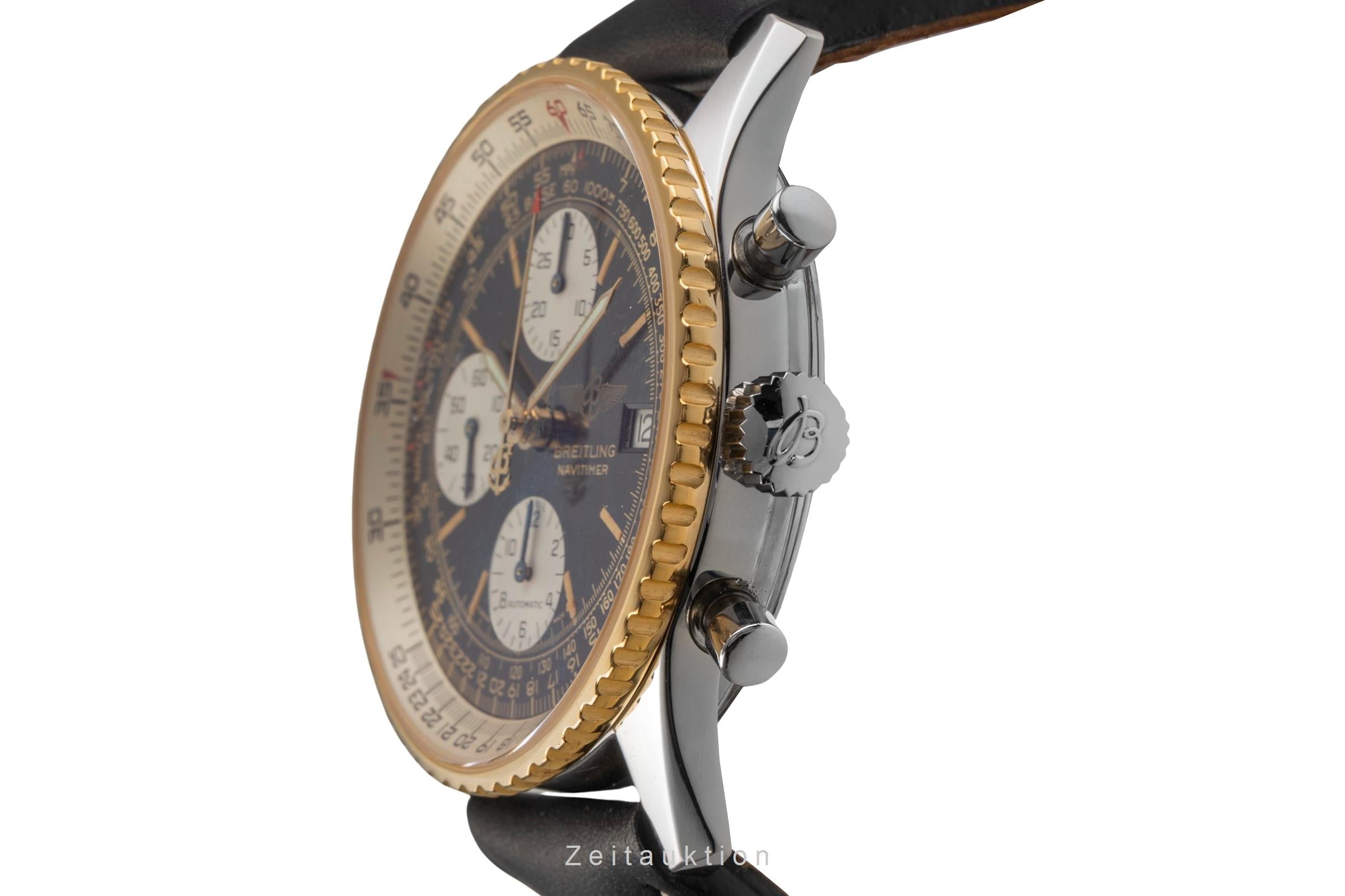 Breitling Old Navitimer Chronograph Stahl / Gold Automatik Ref 81610 Papers 1993 [2503228]
