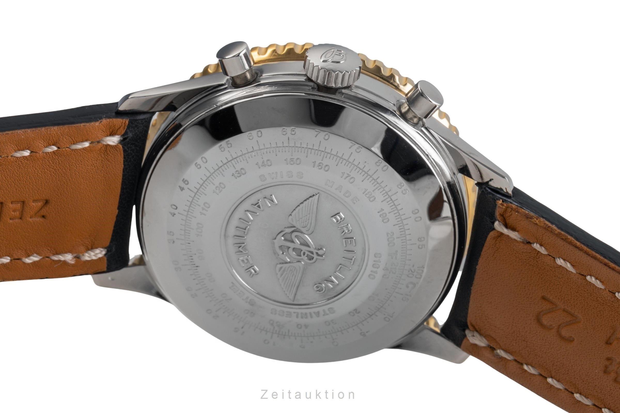 Breitling Old Navitimer Chronograph Stahl / Gold Automatik Ref 81610 Papers 1993 [2503228]