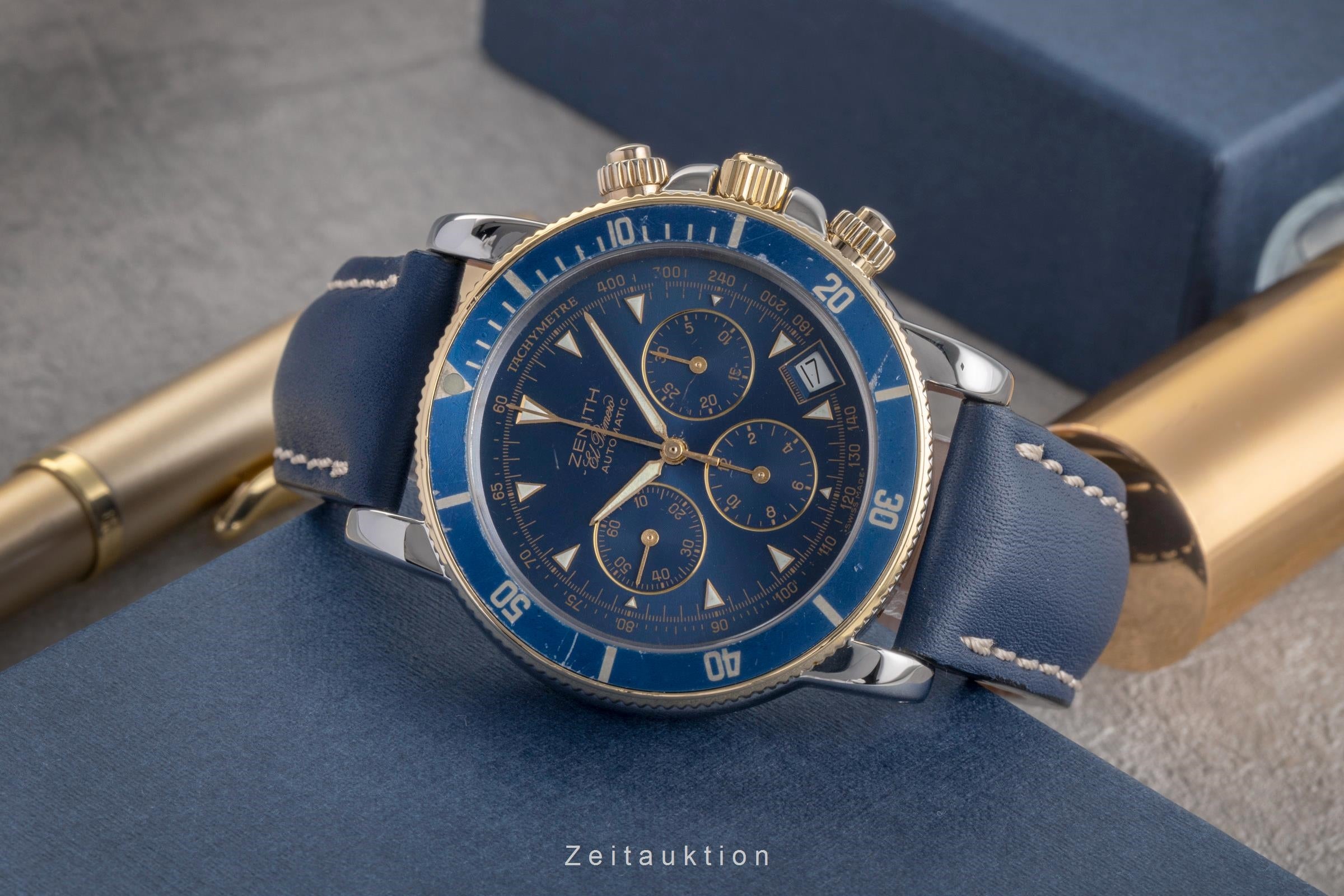 Zenith Rainbow Chronograph Stahl / Gold Automatik Ref. 53.0370.400 B&P 1993 [2503232]
