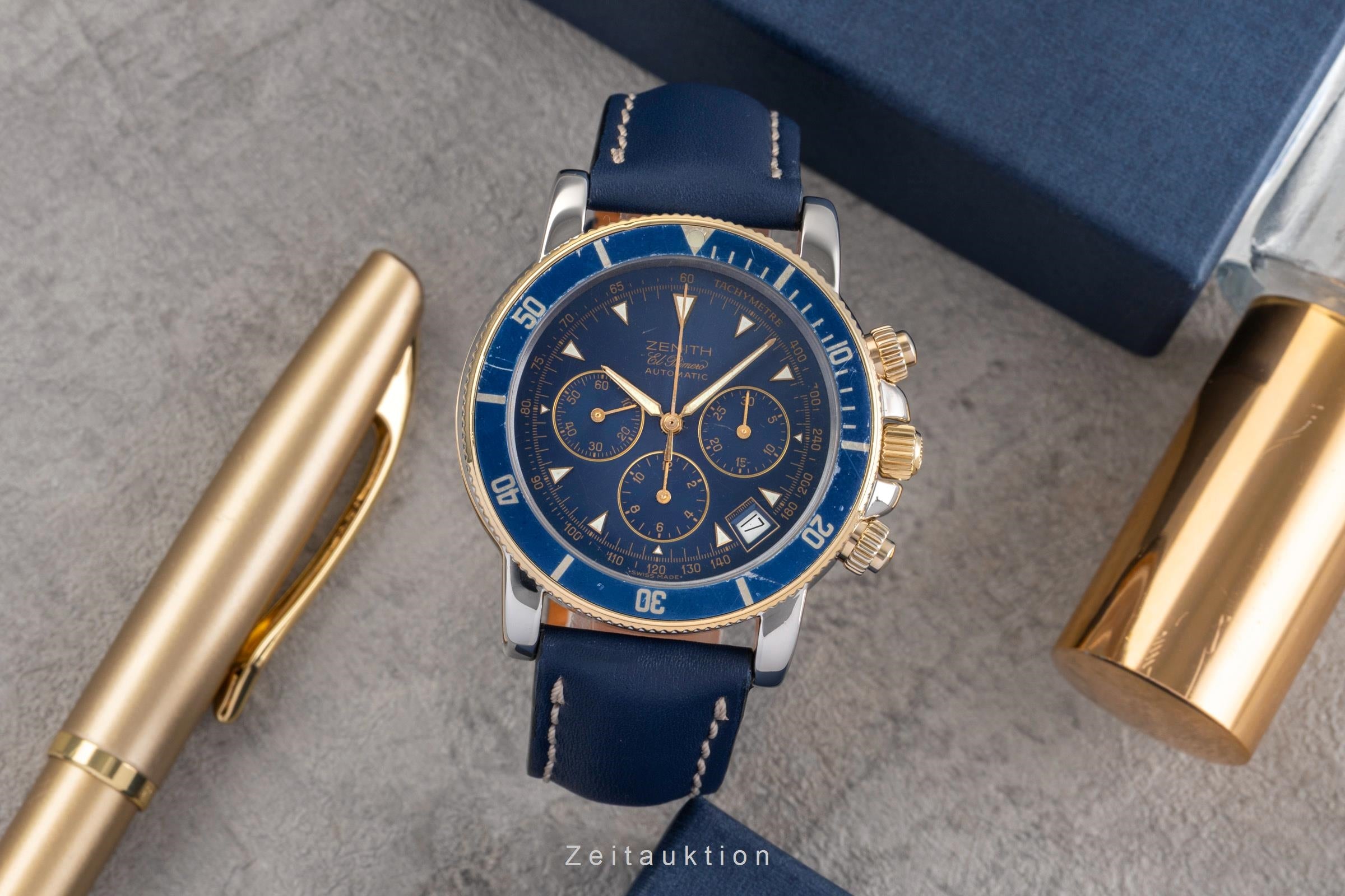 Zenith Rainbow Chronograph Stahl / Gold Automatik Ref. 53.0370.400 B&P 1993 [2503232]