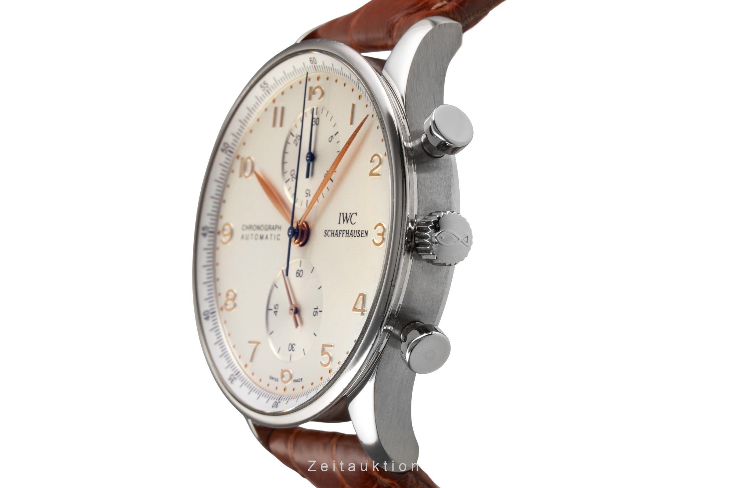 IWC Portugieser chronograph steel automatic men's watch IW371401 LP: 9100EUR  [2503236]