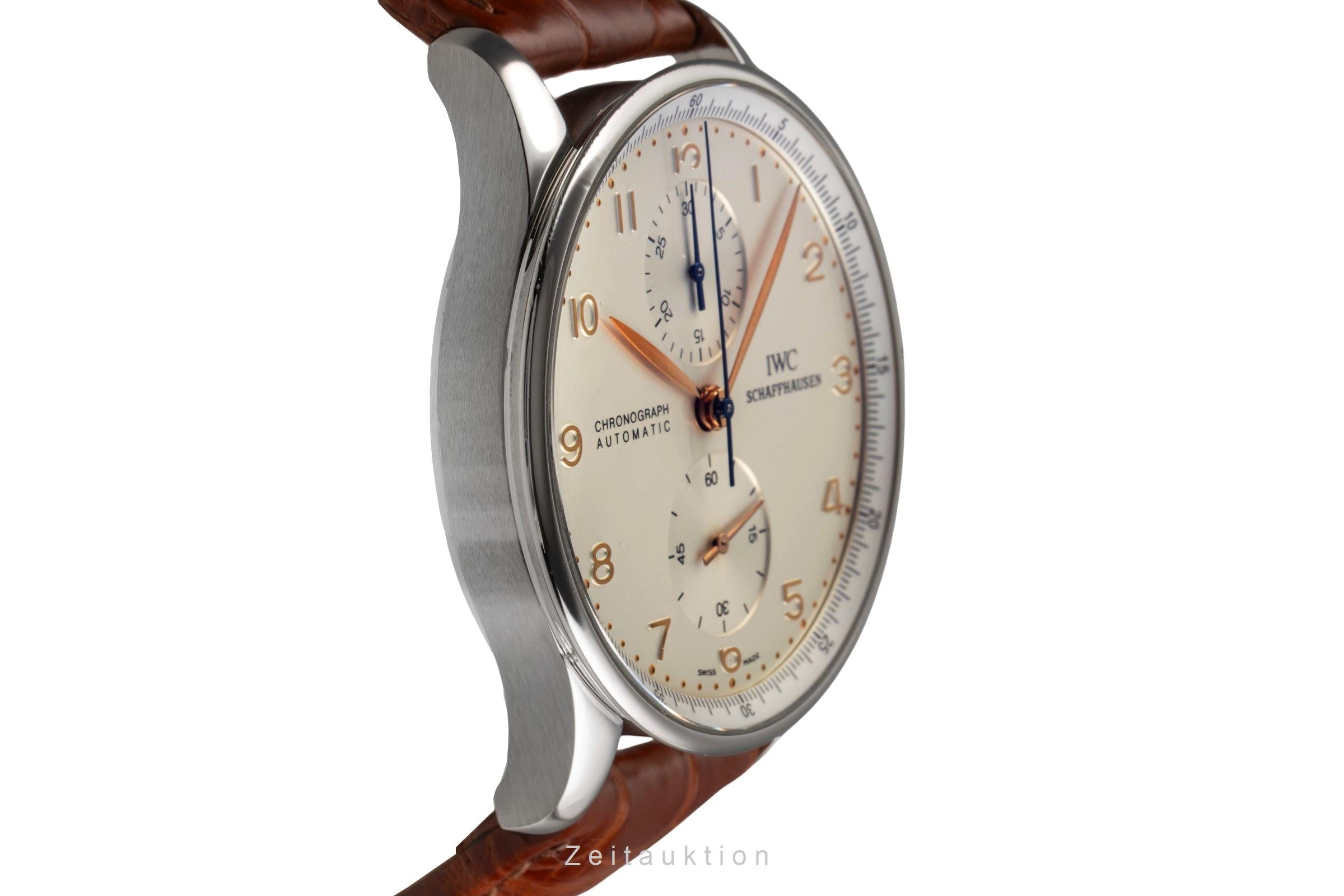 IWC Portugieser chronograph steel automatic men's watch IW371401 LP: 9100EUR  [2503236]
