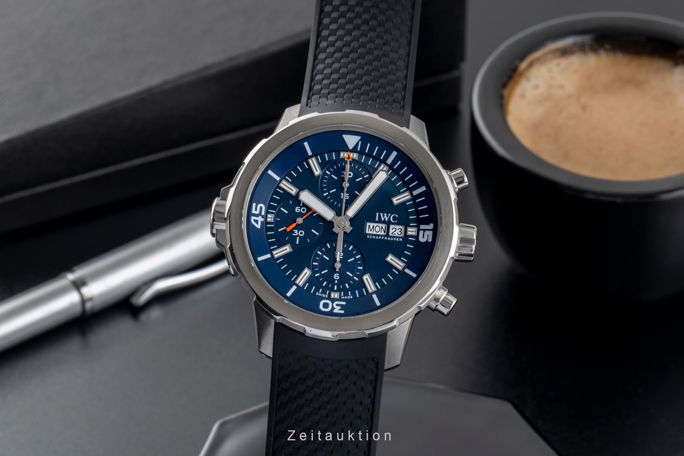 IWC Aquatimer Cousteau Chronograph Stahl Automatik Herrenuhr Ref. IW376805 B&P [2503250]