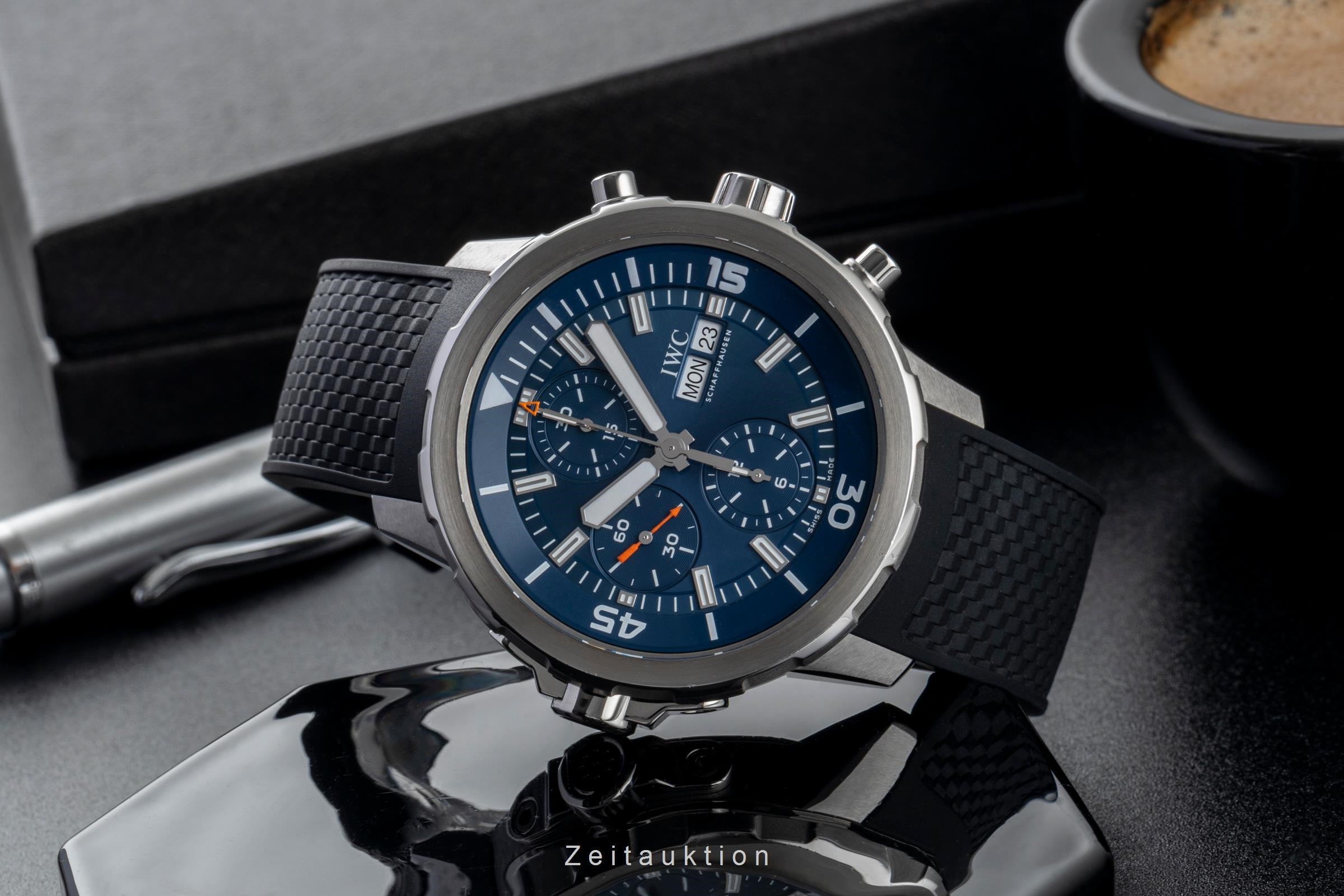 IWC Aquatimer Cousteau Chronograph Stahl Automatik Herrenuhr Ref. IW376805 B&P [2503250]