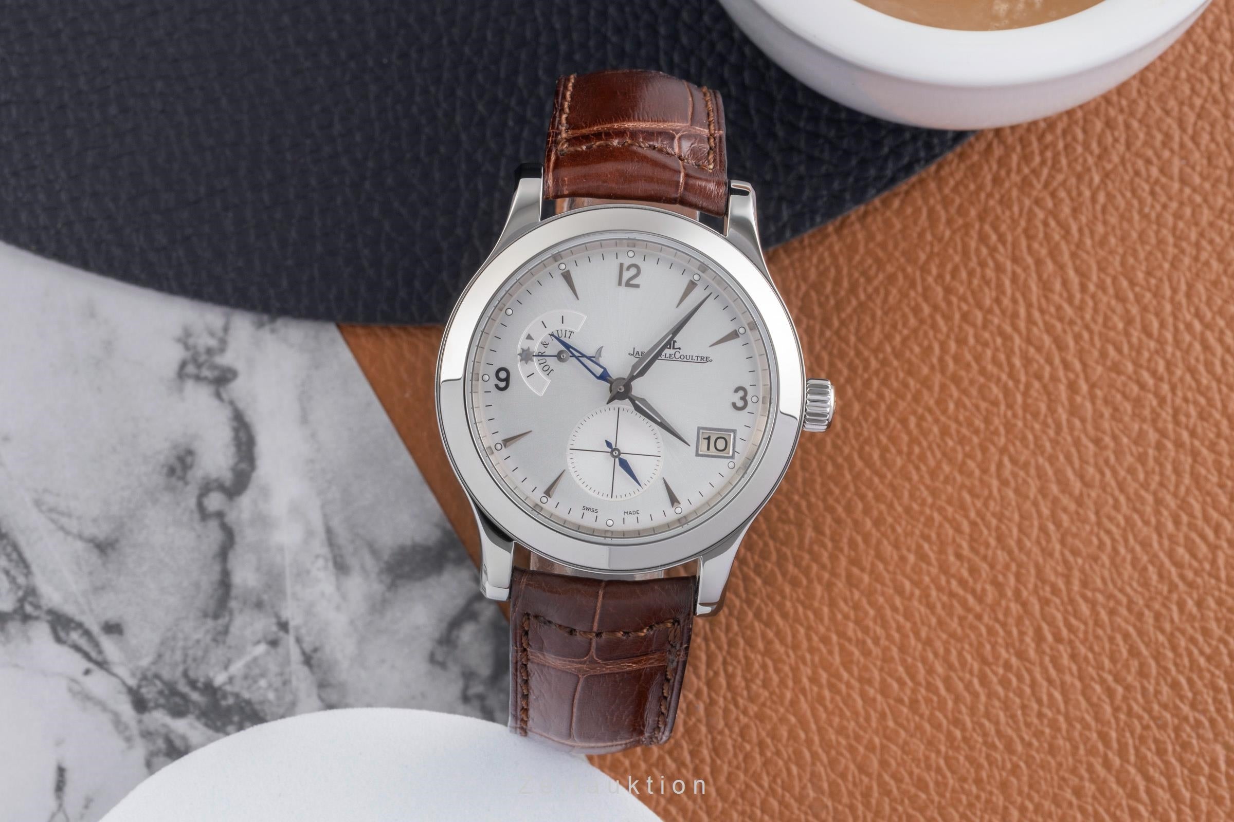 Jaeger LeCoultre Master Hometime steel automatic men's watch Q1628420 , 147.8.05.S  [2503262]