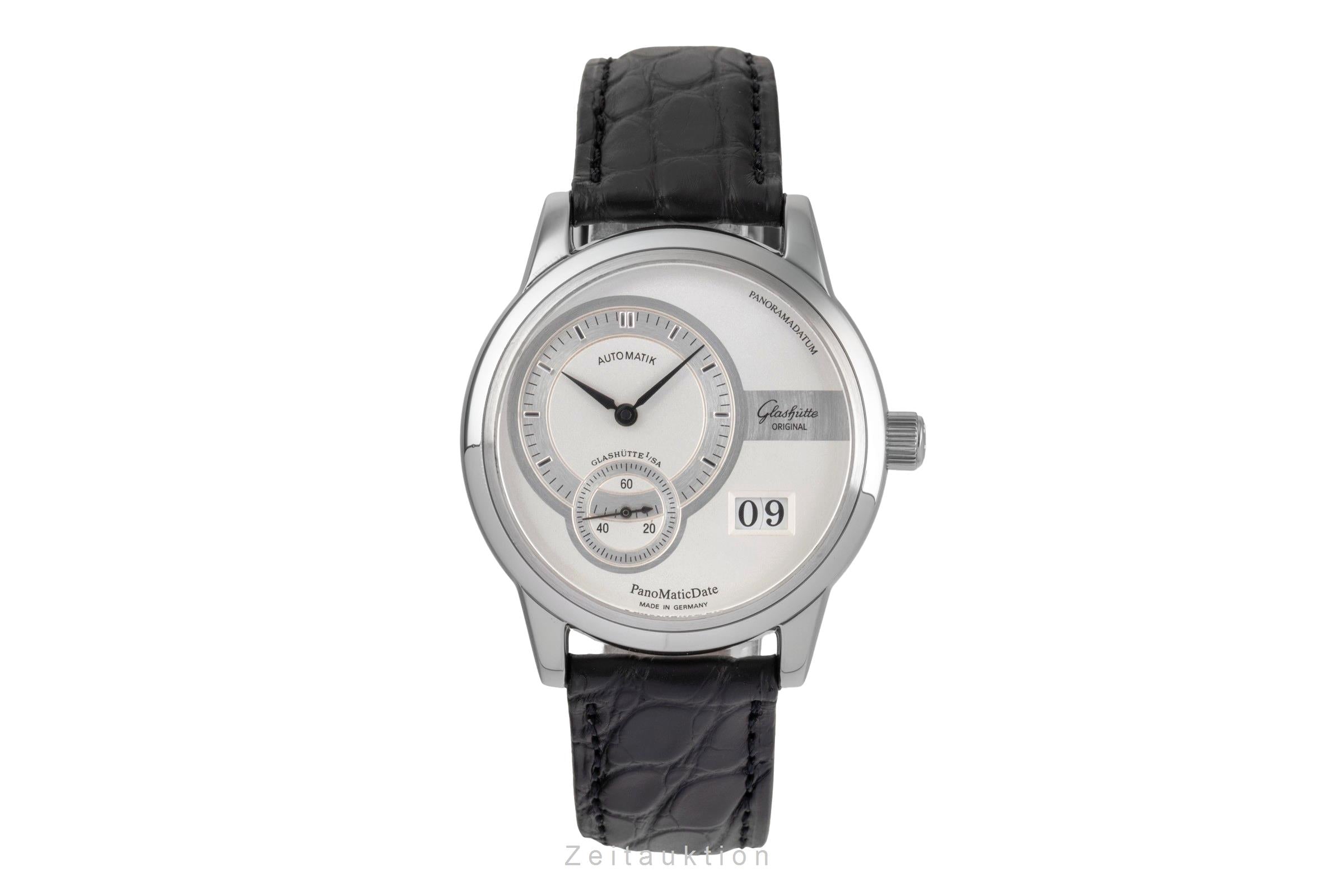 Glashütte PanoMaticDate acier automatique montre pour hommes 90-01-02-02-04  [2503269]