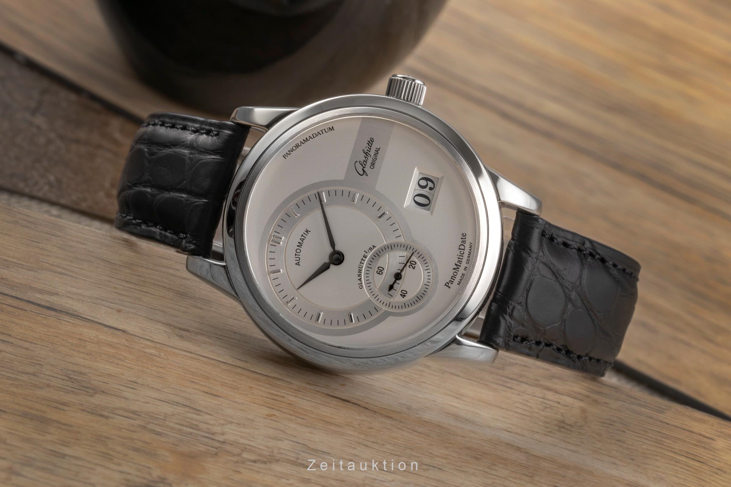 Glashütte PanoMaticDate acier automatique montre pour hommes 90-01-02-02-04  [2503269]