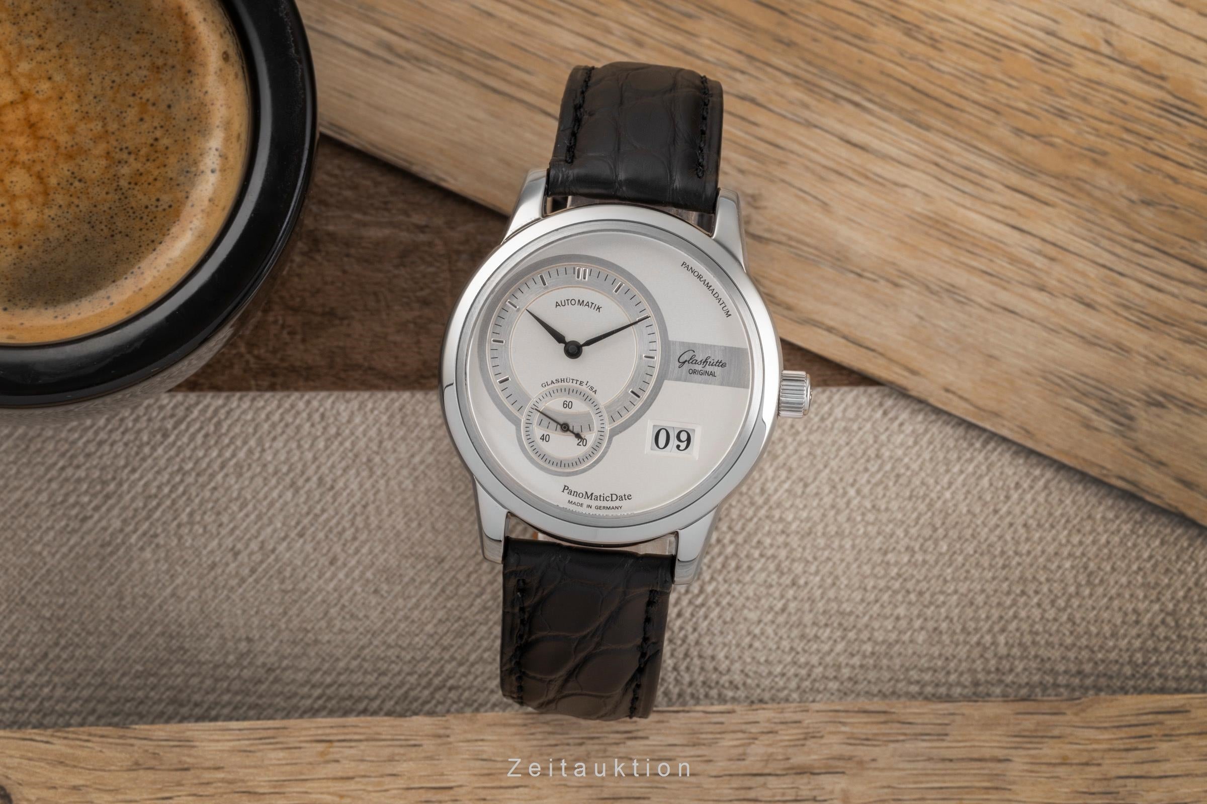 Glashütte PanoMaticDate acier automatique montre pour hommes 90-01-02-02-04  [2503269]