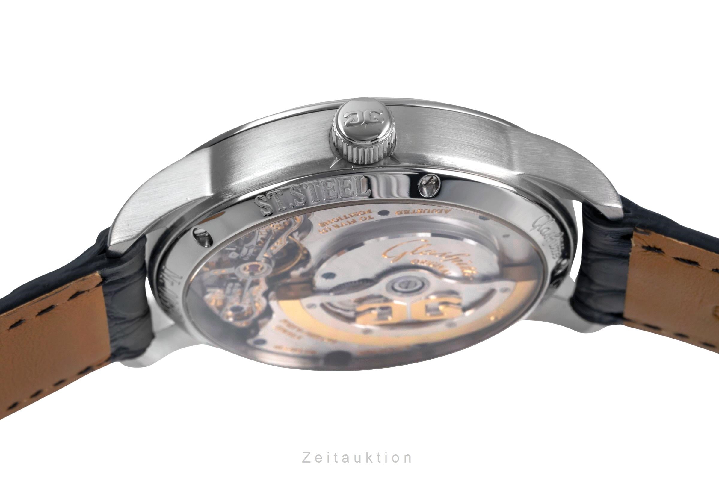 Glashütte PanoMaticDate acier automatique montre pour hommes 90-01-02-02-04  [2503269]