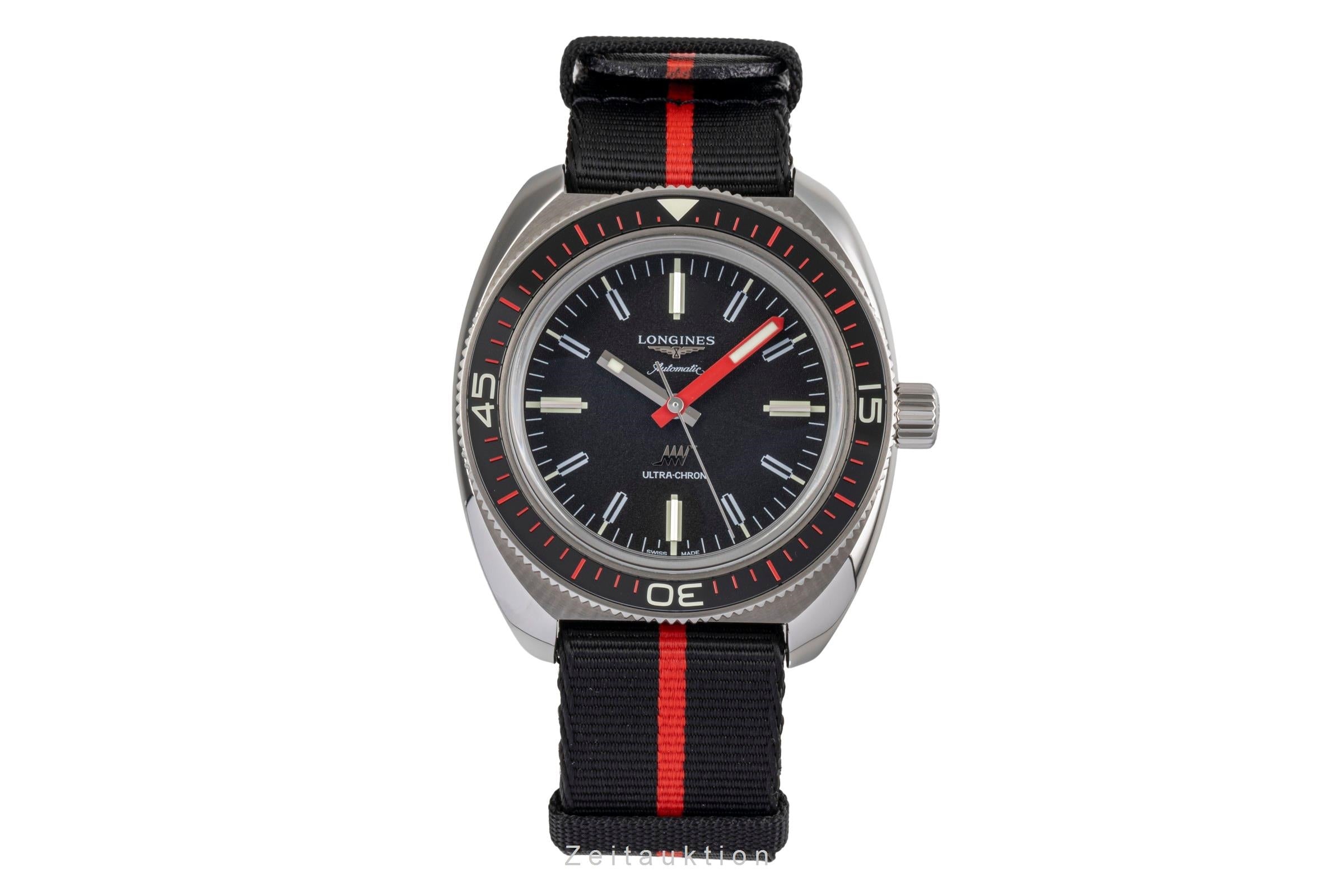 Longines Ultra Chron acier automatique montre pour hommes L2.836.4.52.9 LP: 4000EUR  [2503271]