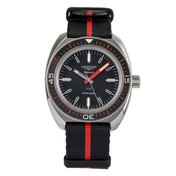 Longines Ultra Chron acier automatique montre pour hommes L2.836.4.52.9 LP: 4000EUR  [2503271]