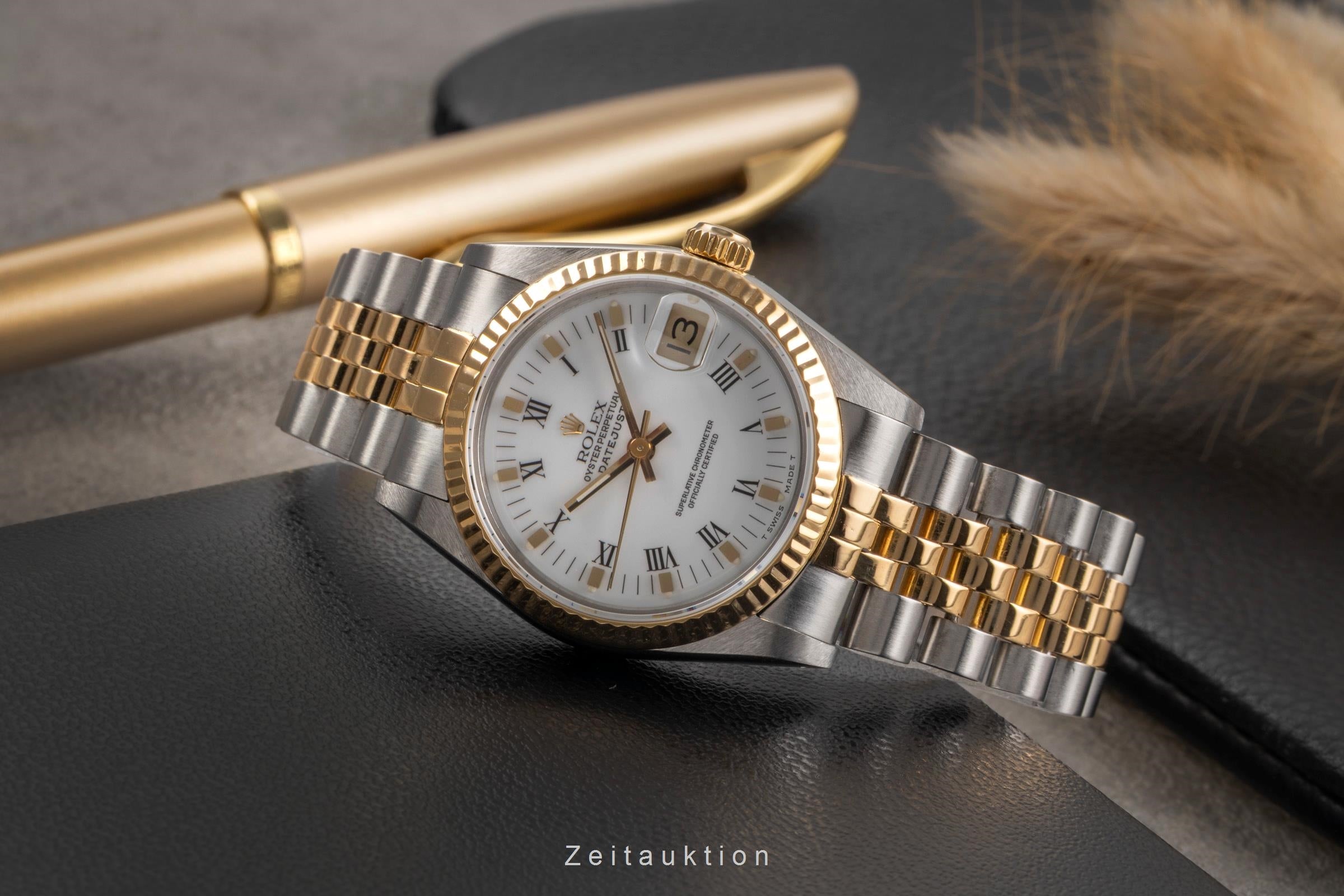 Rolex Belle Montre Femme Luxe Rolex Datejust Acier Or Automatique