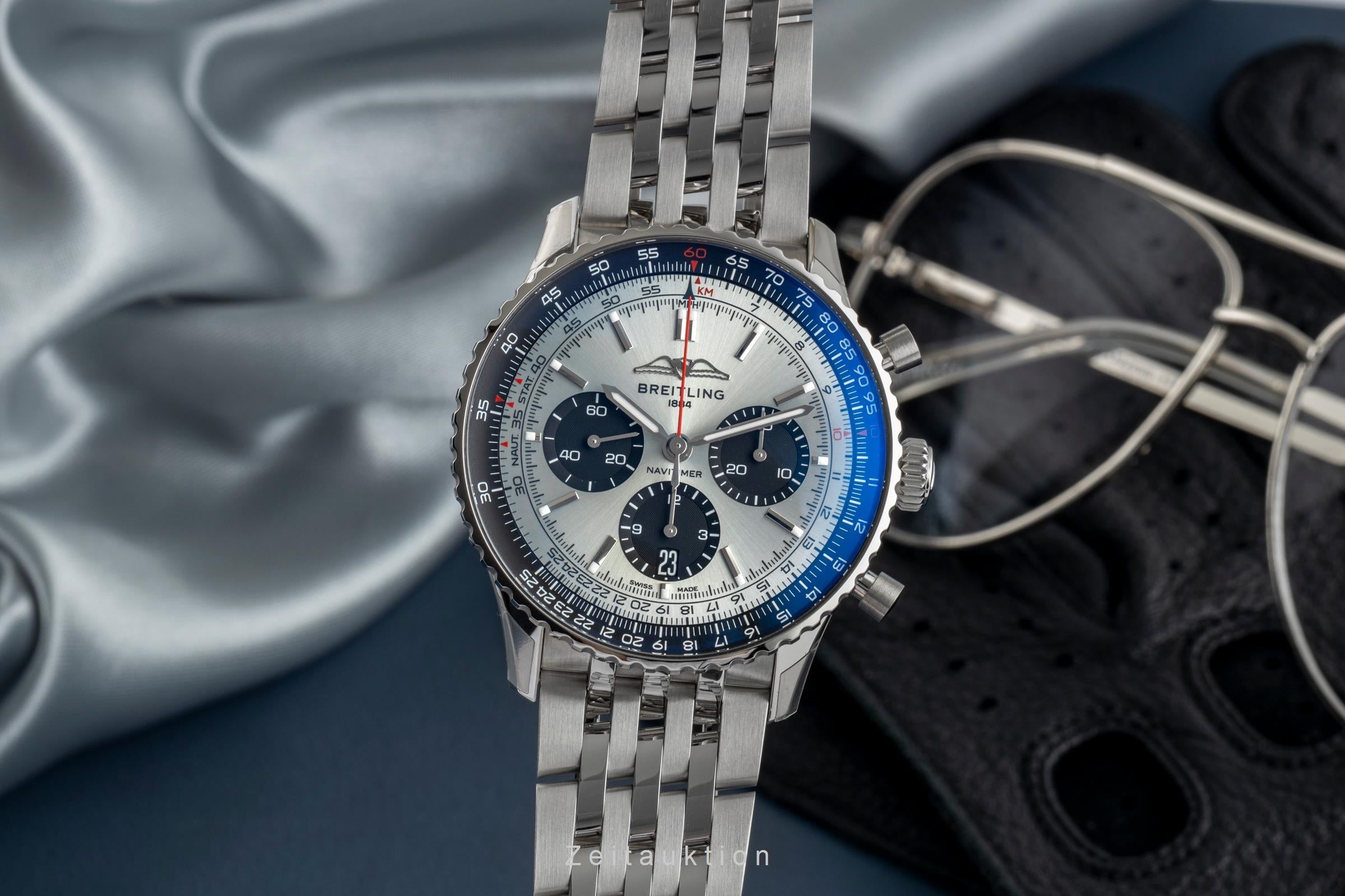 Breitling Navitimer 01 chronograph steel automatic men's watch AB0138241G1A1 LP: 9650EUR  [2503292]