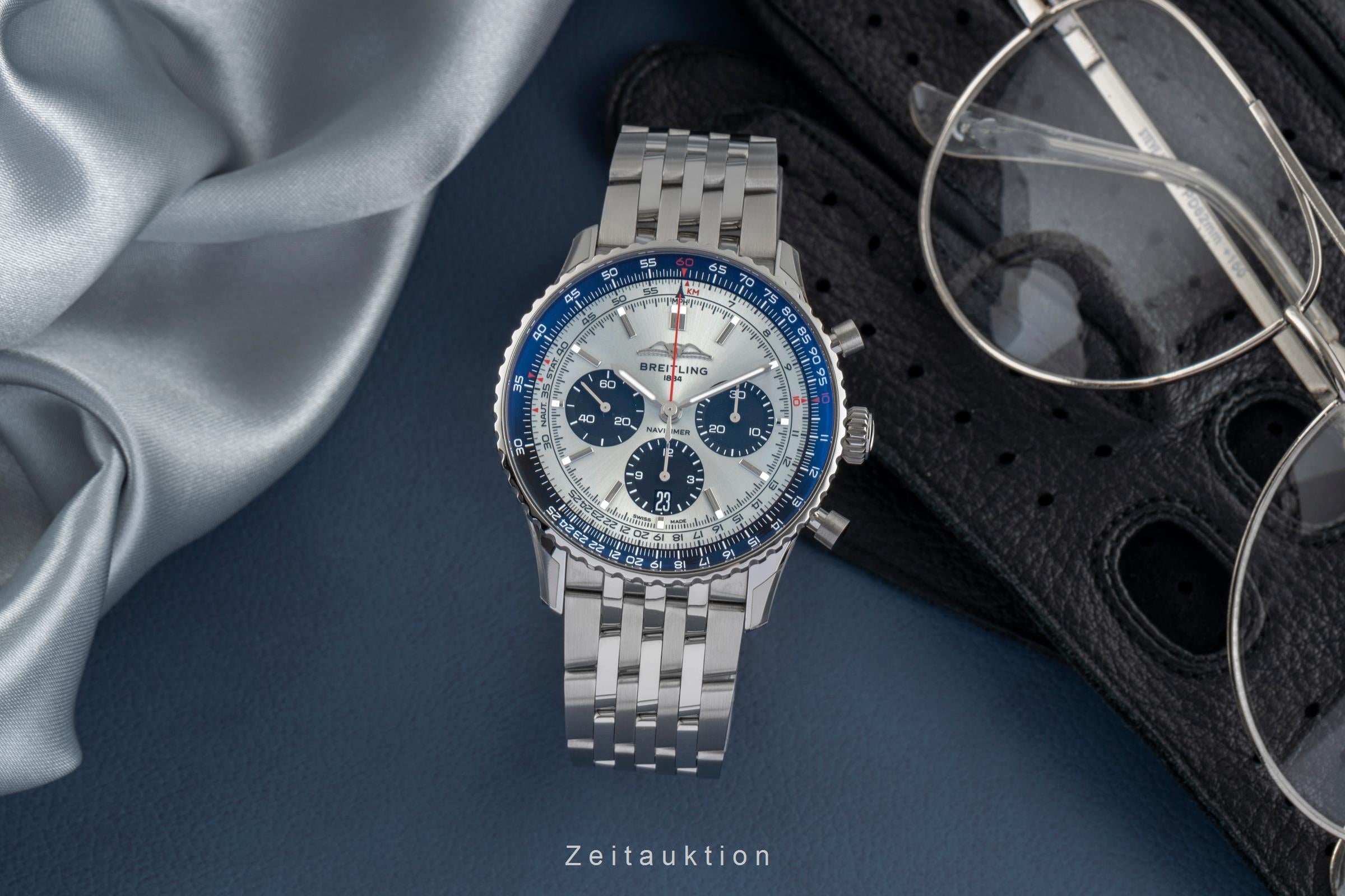 Breitling Navitimer 01 chronograph steel automatic men's watch AB0138241G1A1 LP: 9650EUR  [2503292]