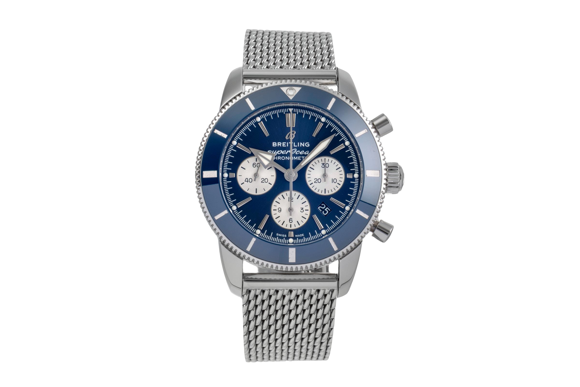 Breitling Superocean cronógrafo acero automático reloj para caballeros AB0162161C1A1 VP: 9200EUR  [2503308]