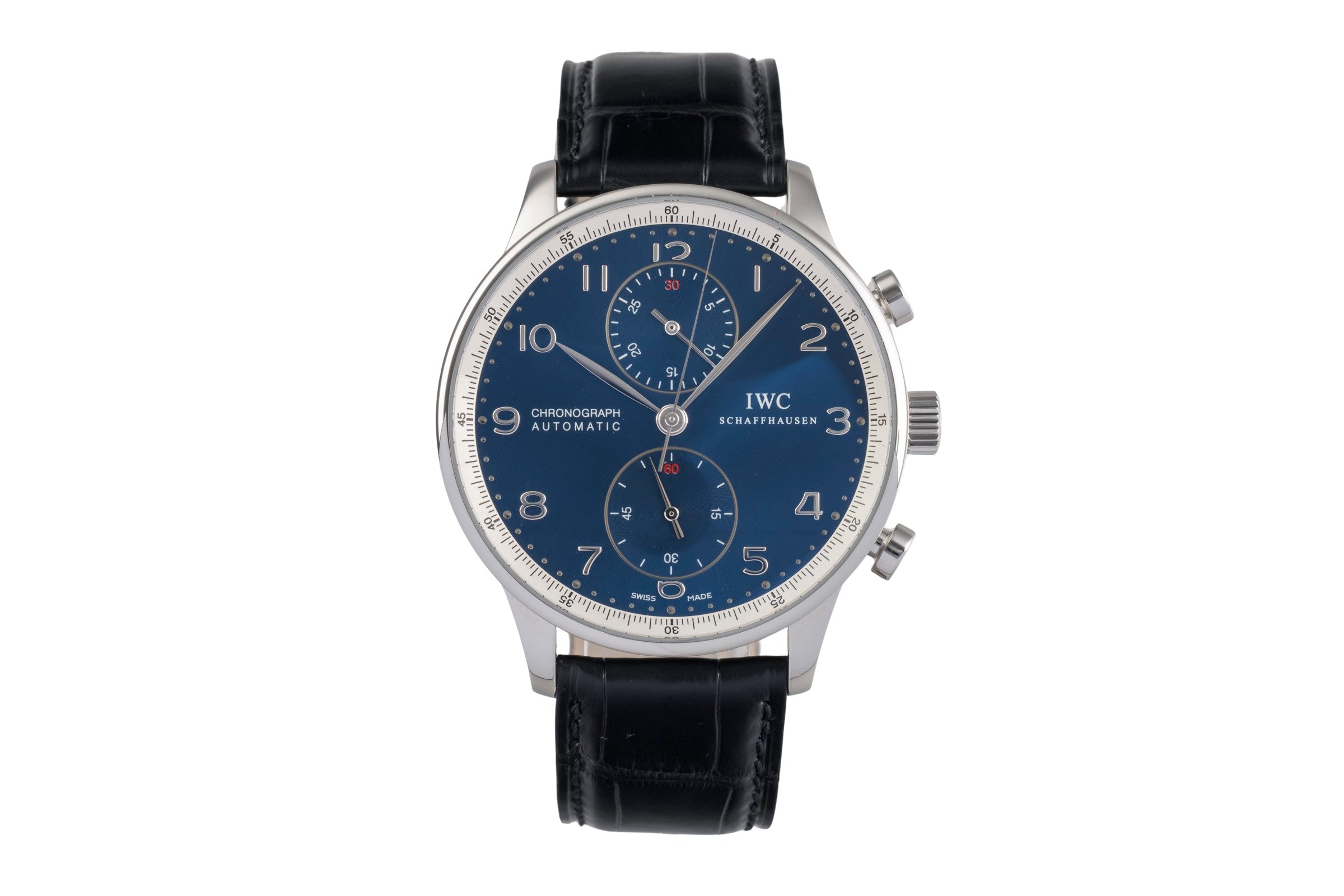IWC Portugieser cronografo acciaio automatismo orologio da uomo IW371432 LP: 9100EUR Limited  [2503311]