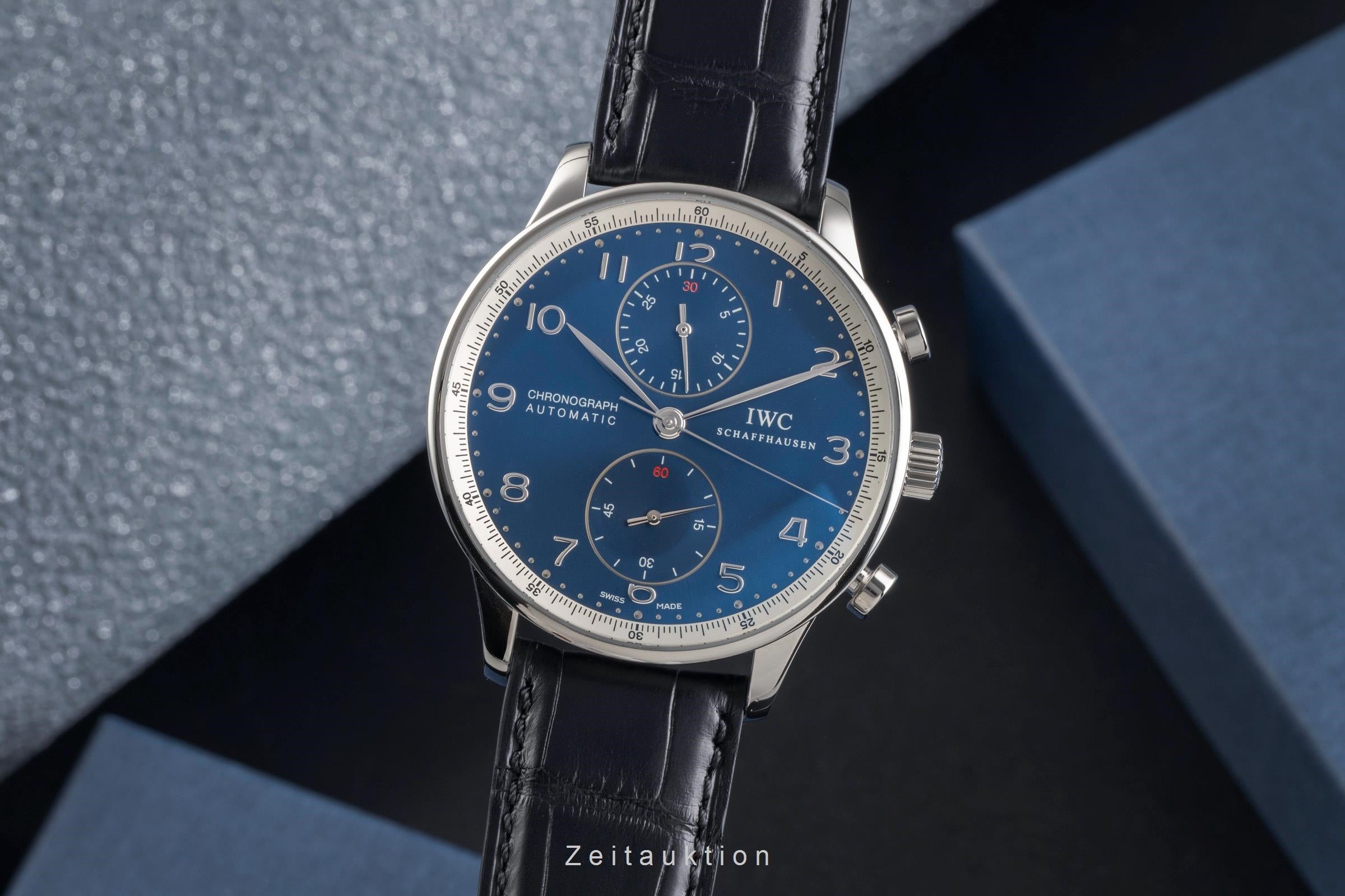 IWC Portugieser chronograph steel automatic men's watch IW371432 LP: 9100EUR Limited  [2503311]