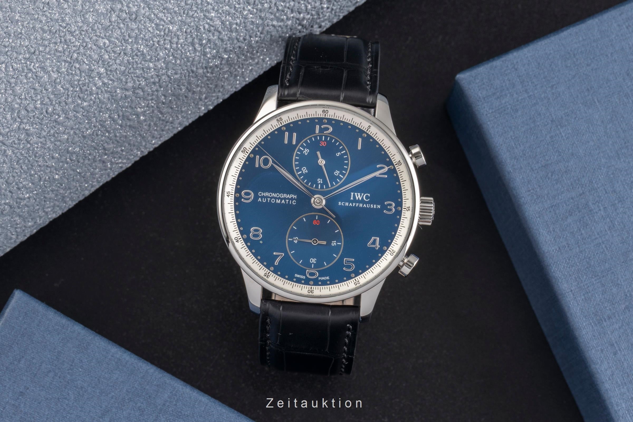 IWC Portugieser chronograph steel automatic men's watch IW371432 LP: 9100EUR Limited  [2503311]