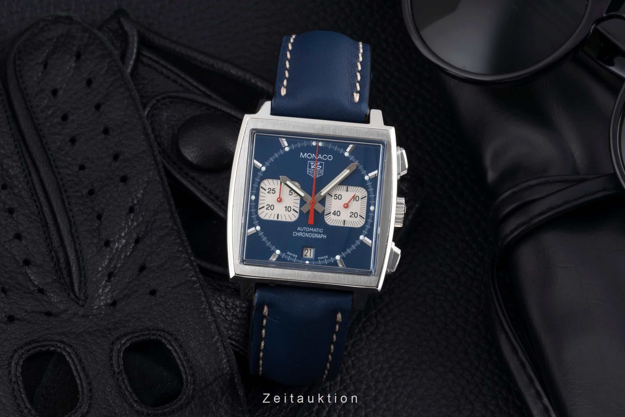 Tag Heuer Monaco chronographe acier automatique montre pour hommes CW2113 LP: 8100EUR  [2503318]